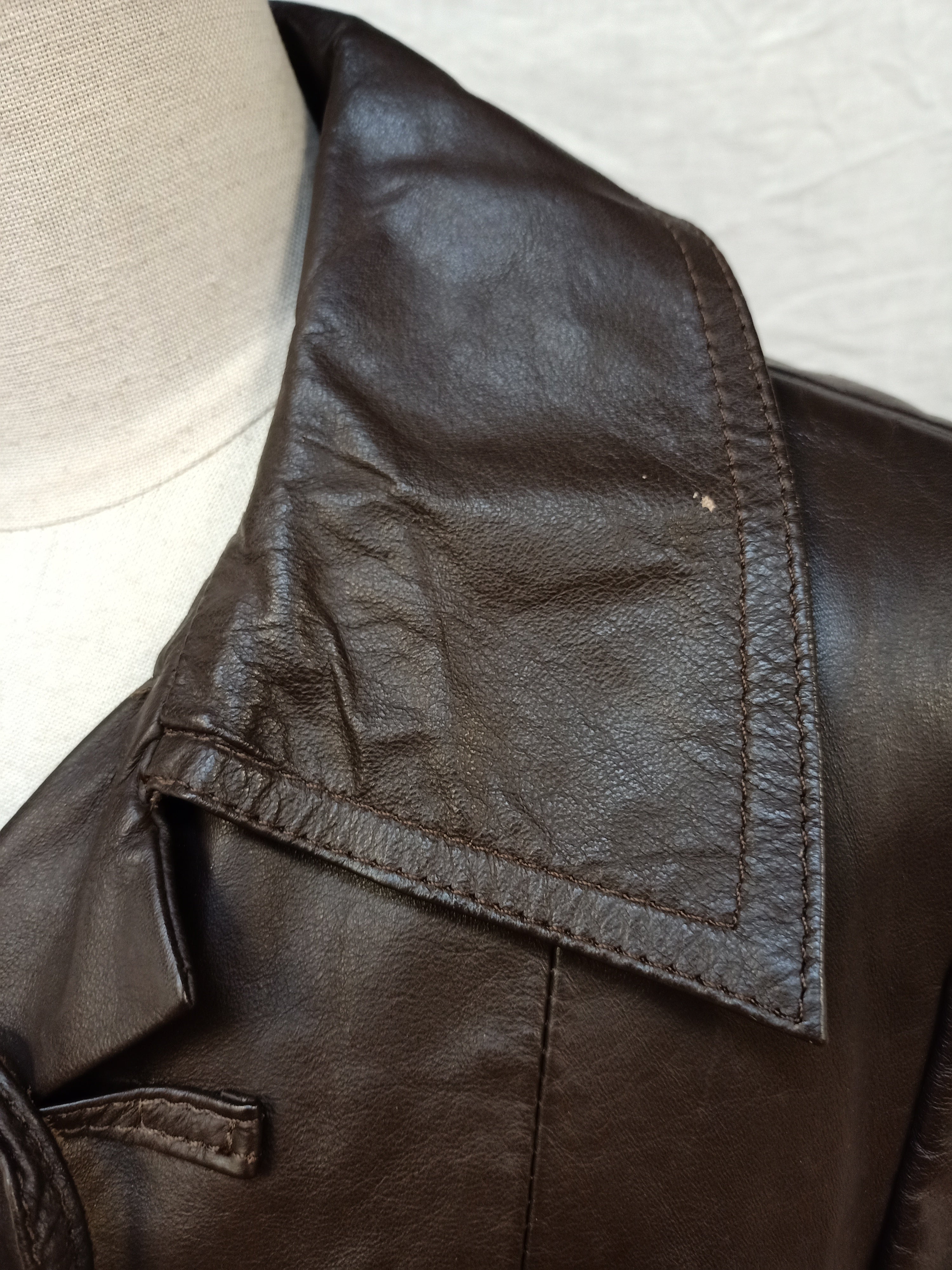 Vintage Selfridges Leather Coat