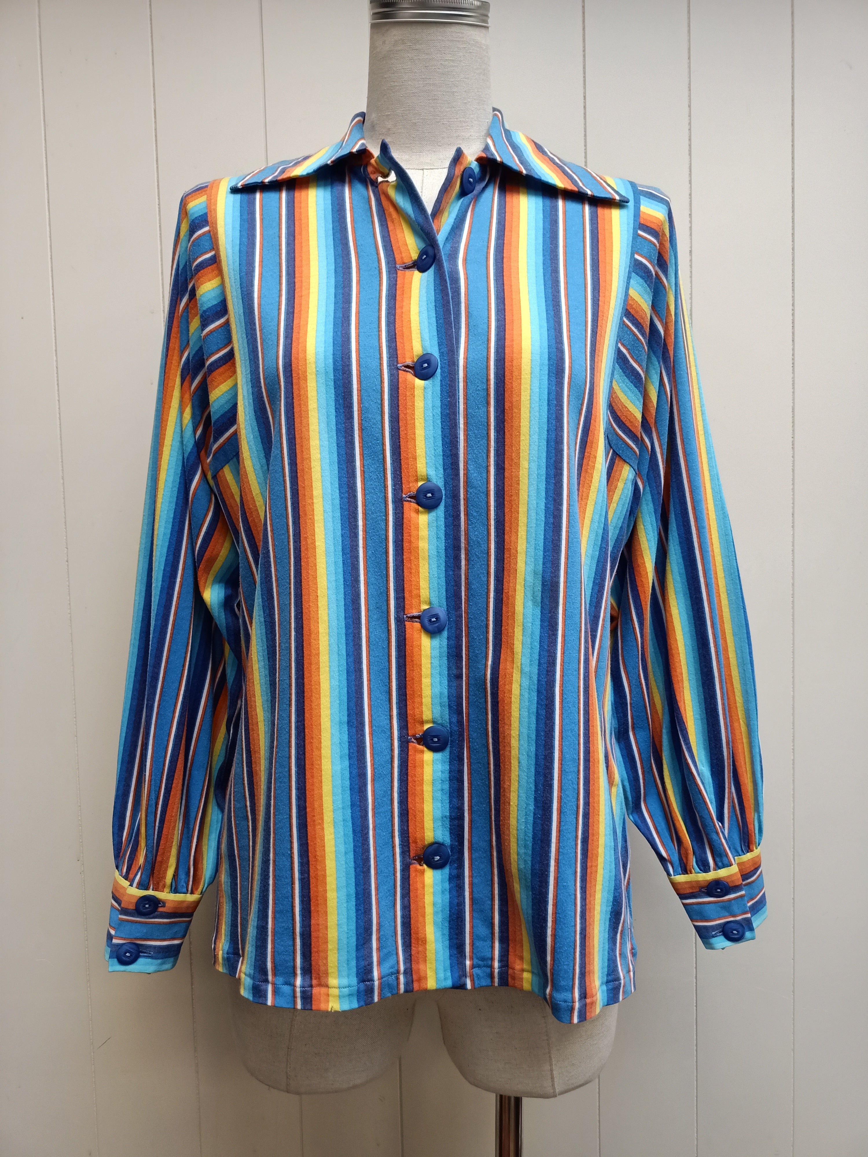 Vintage Rainbow Button Up Shirt