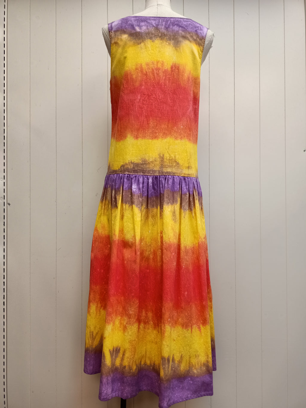 Vintage Tie Dye Drop Waist Dress