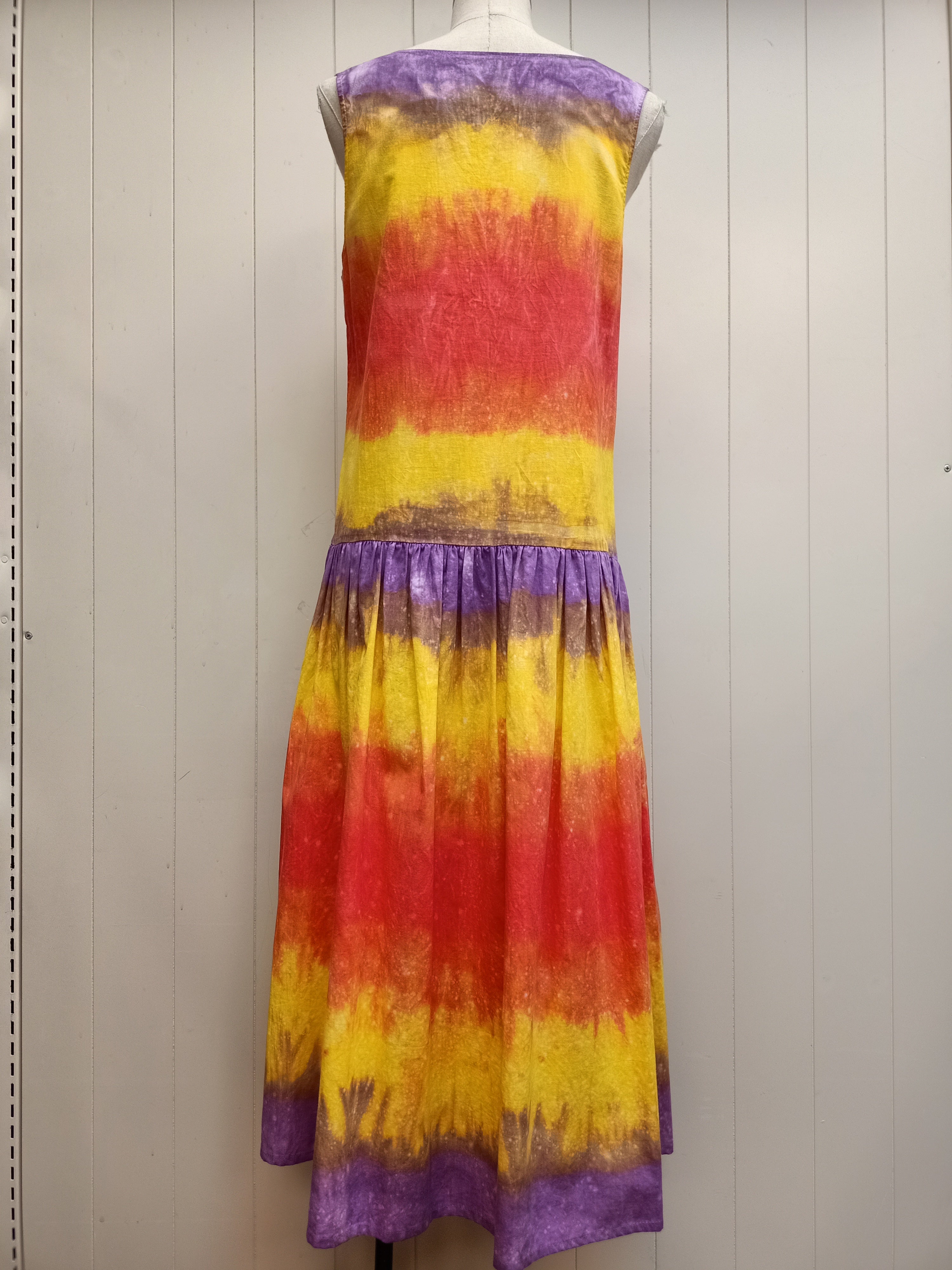 Vintage Tie Dye Drop Waist Dress