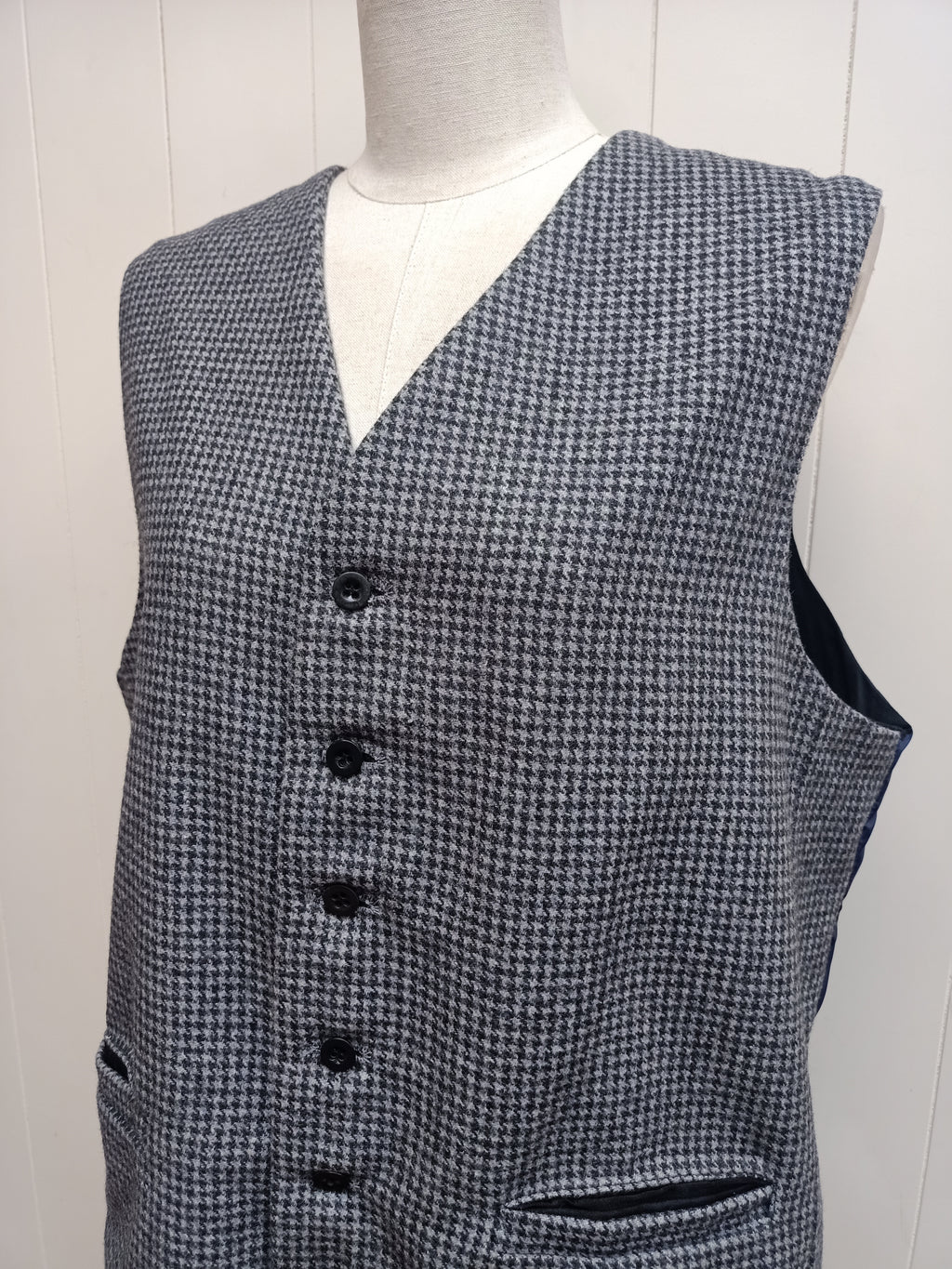 Vintage Mens Chantilly Herringbone Waistcoat