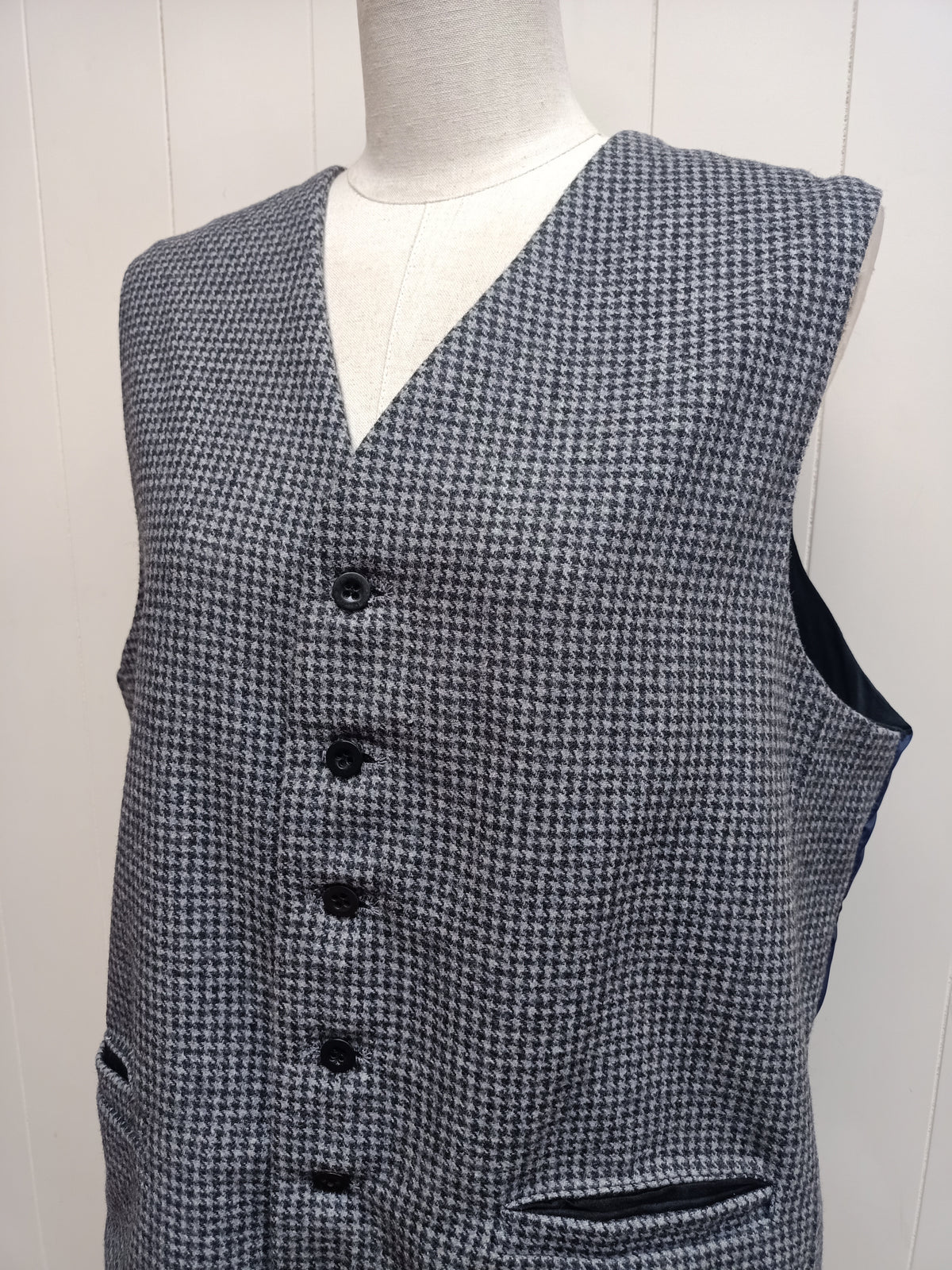 Vintage Mens Chantilly Herringbone Waistcoat