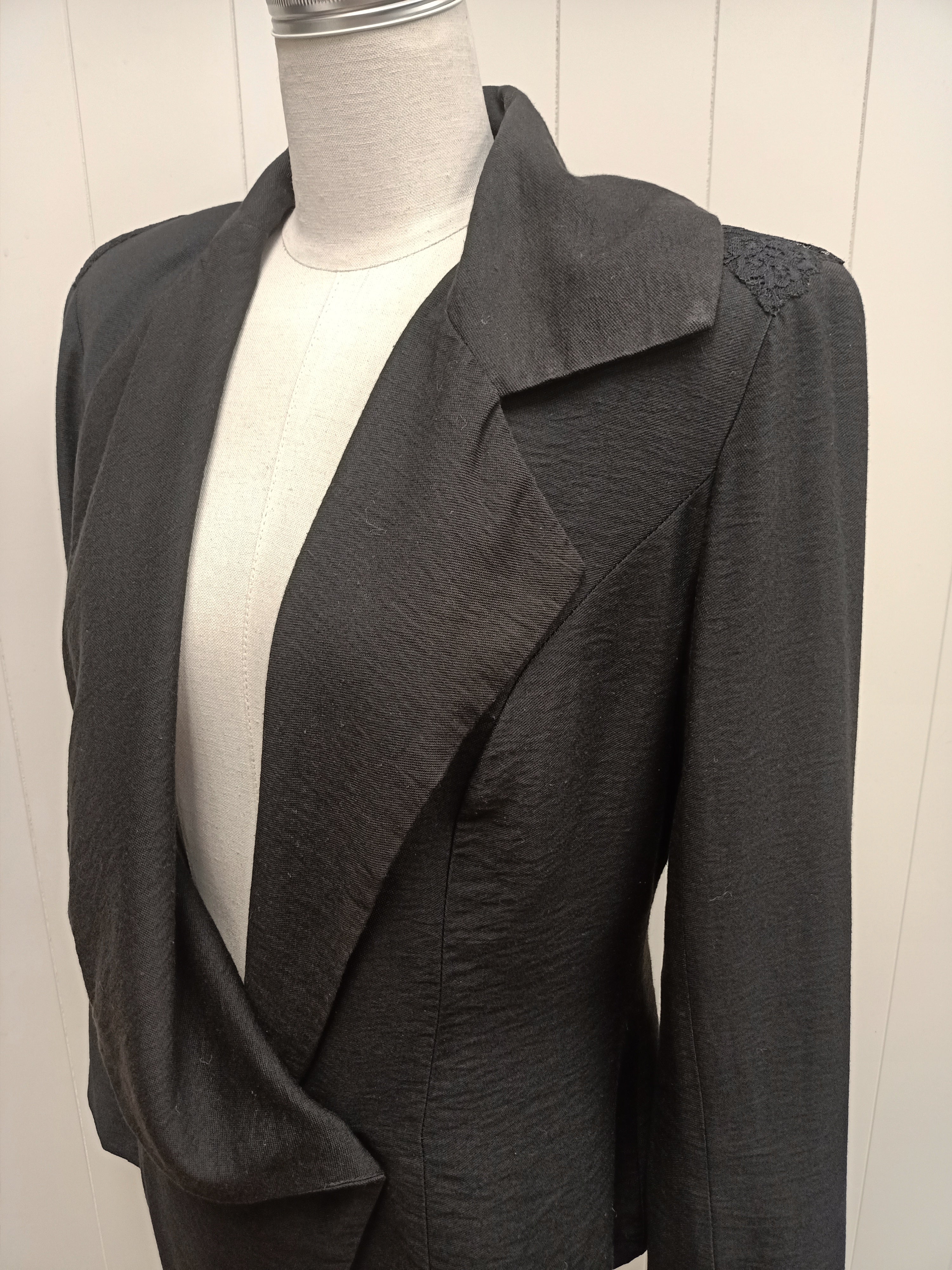 Annah Stretton Black Asymmetrical Blazer