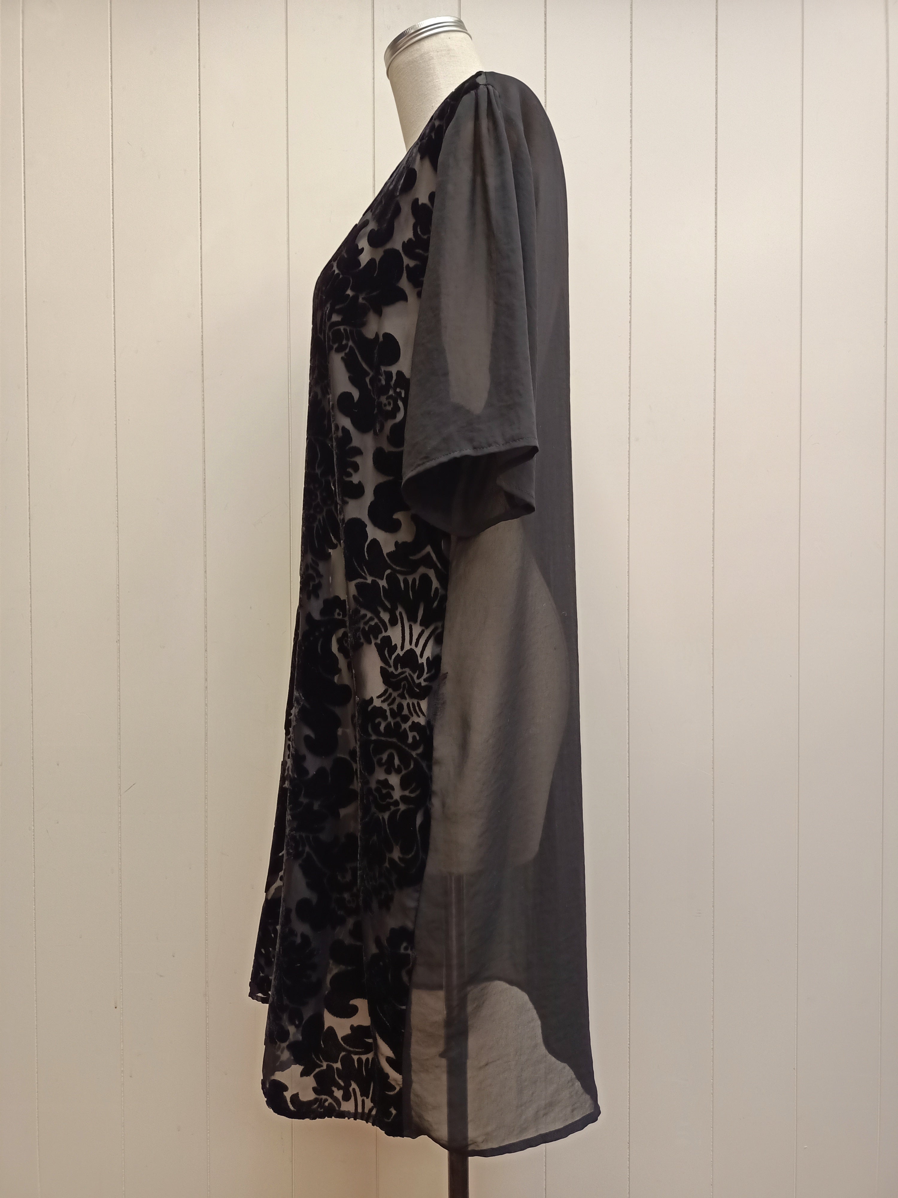 End of Story Sheer Velvet Dress