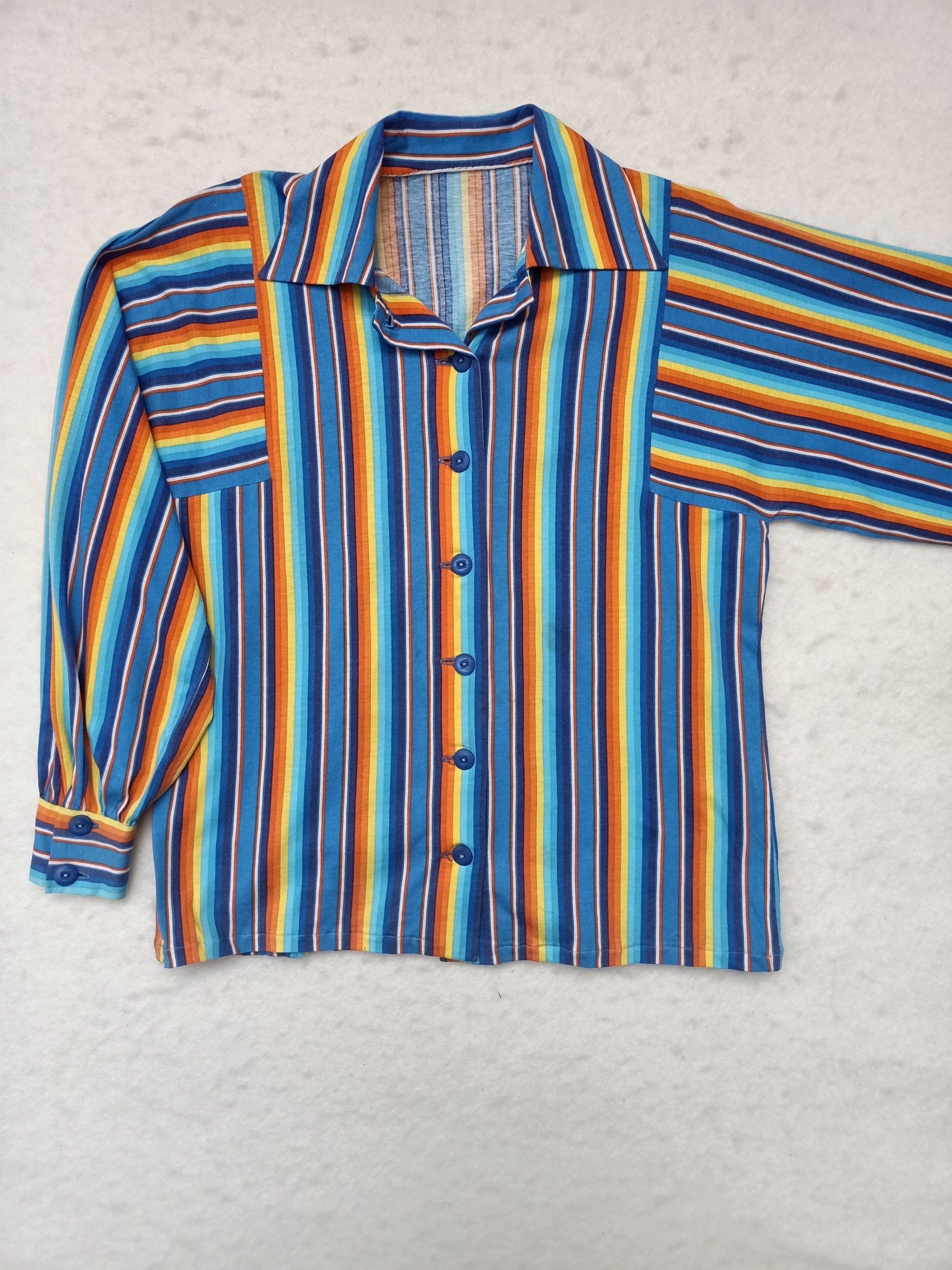 Vintage Rainbow Button Up Shirt