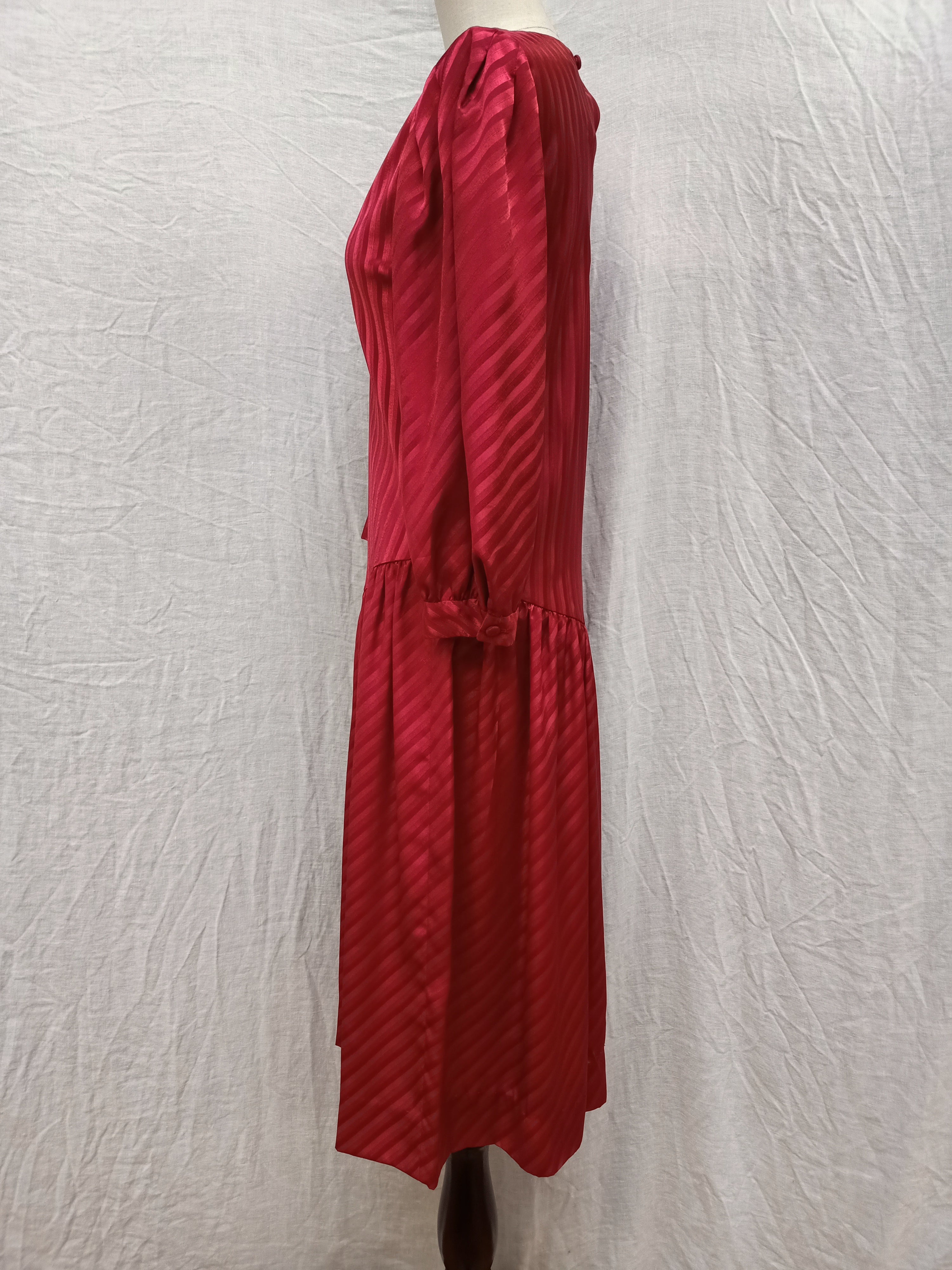 Vintage Striped Satin Dress