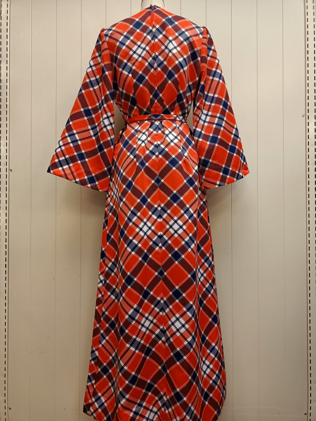 Vintage Paradise Plaid Maxi Dress