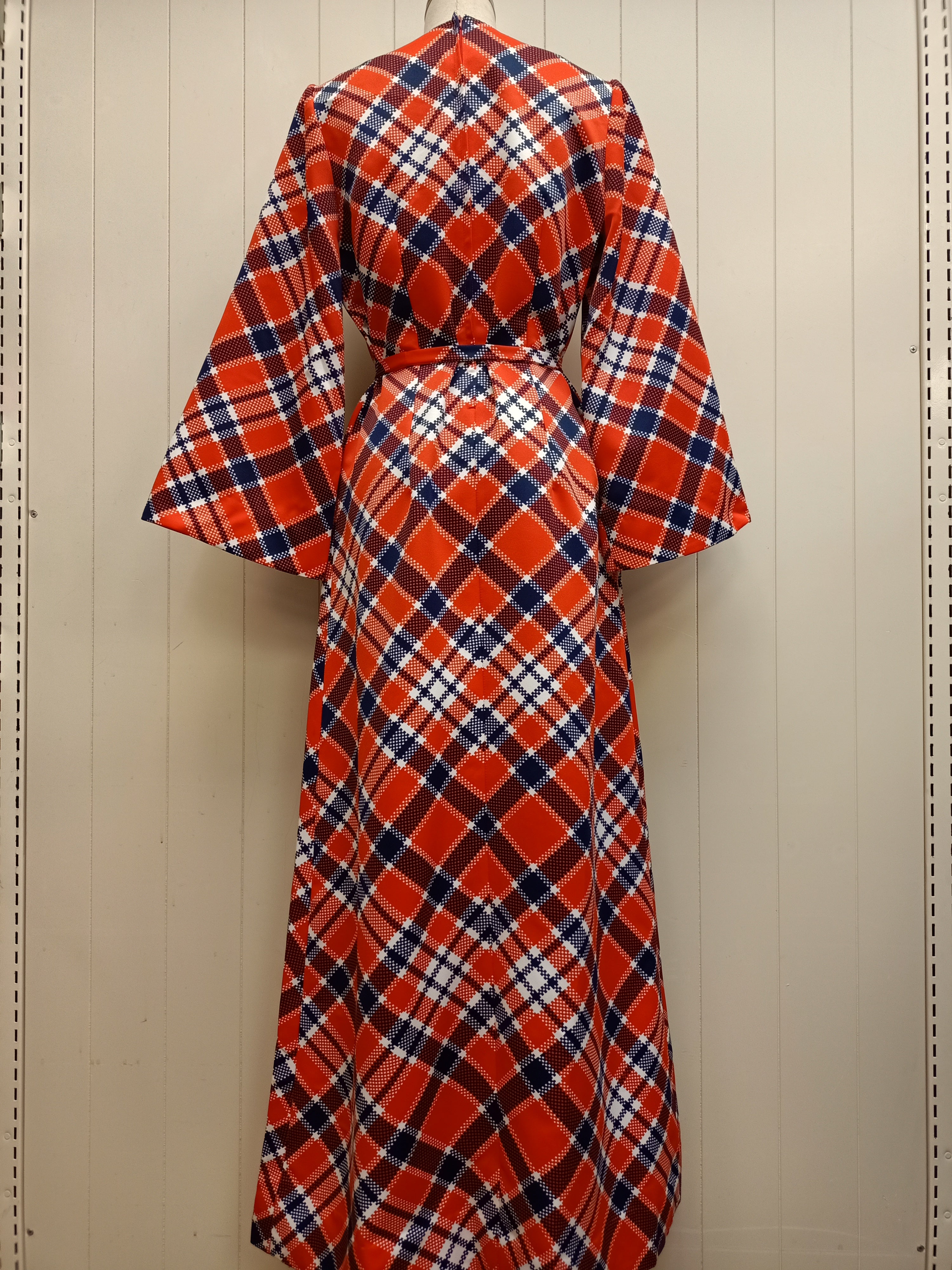 Vintage Paradise Plaid Maxi Dress