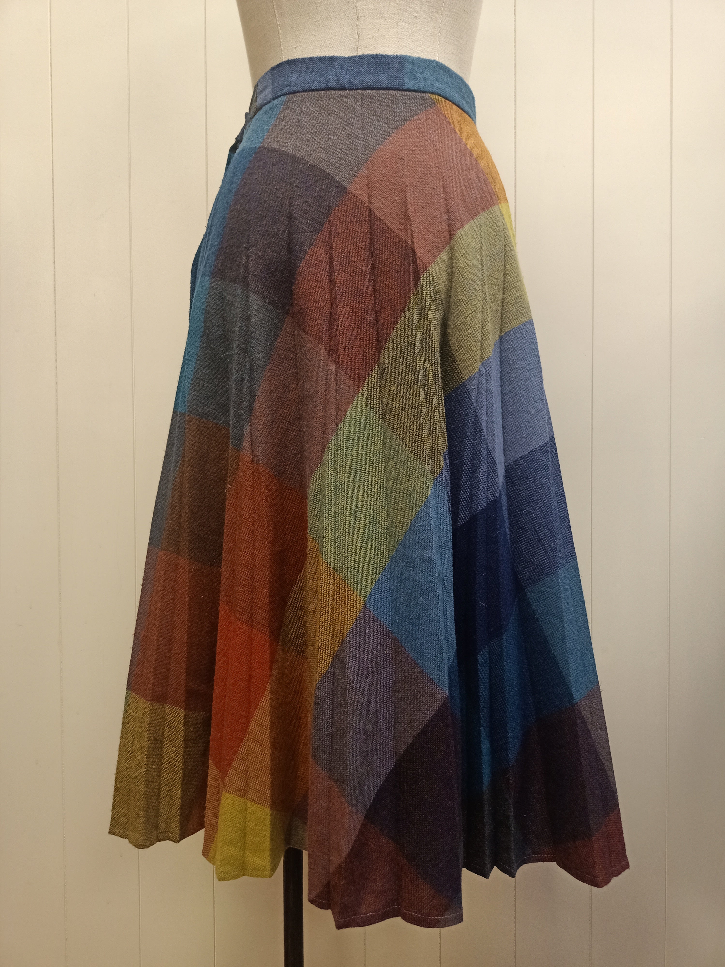 Vintage Multicoloured Plaid Skirt