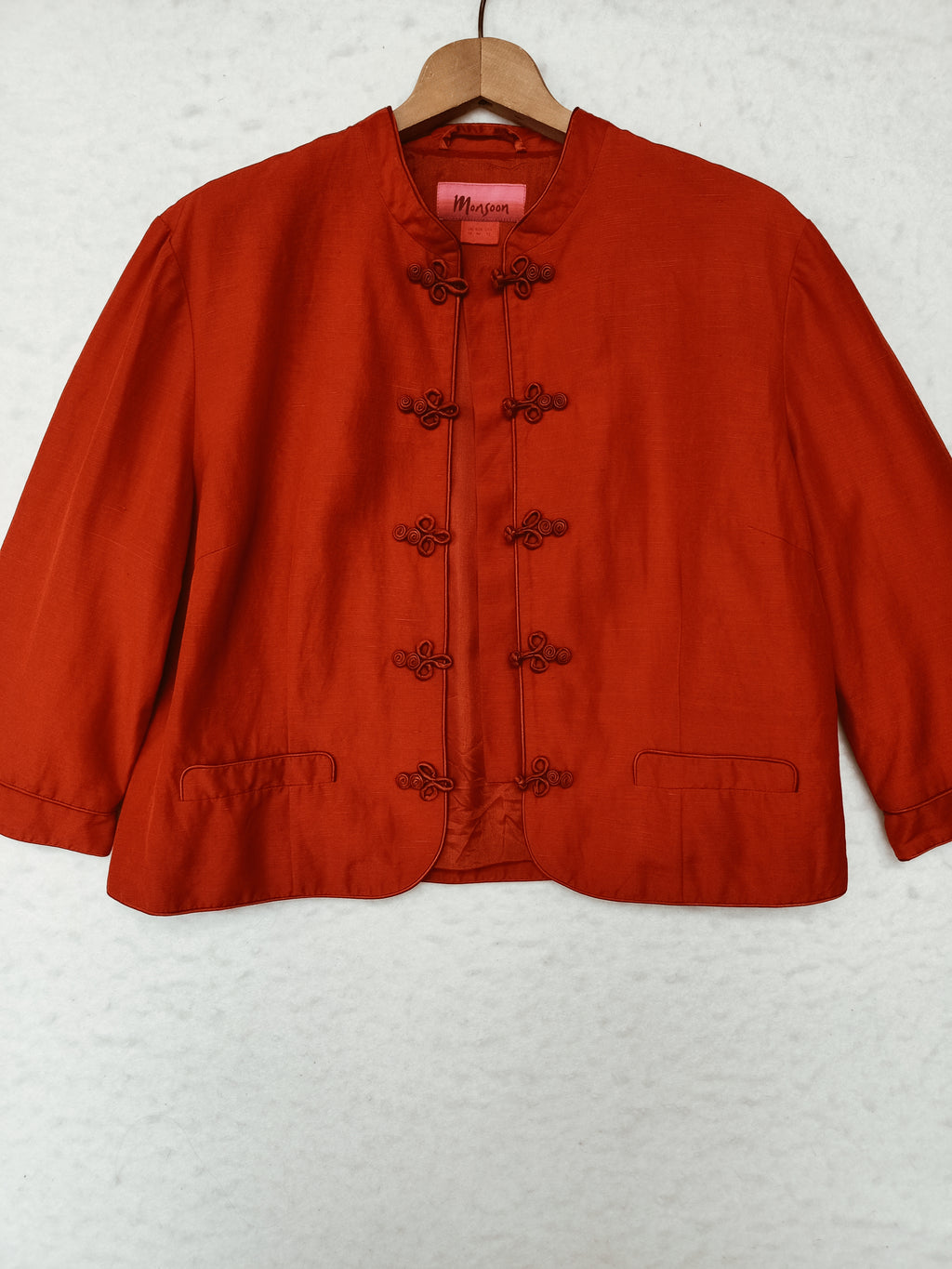 Monsoon Rust Silk Linen Jacket