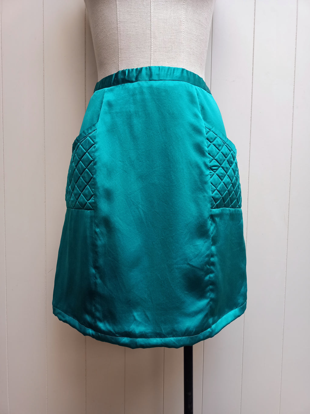 Vintage Teal Mini Skirt