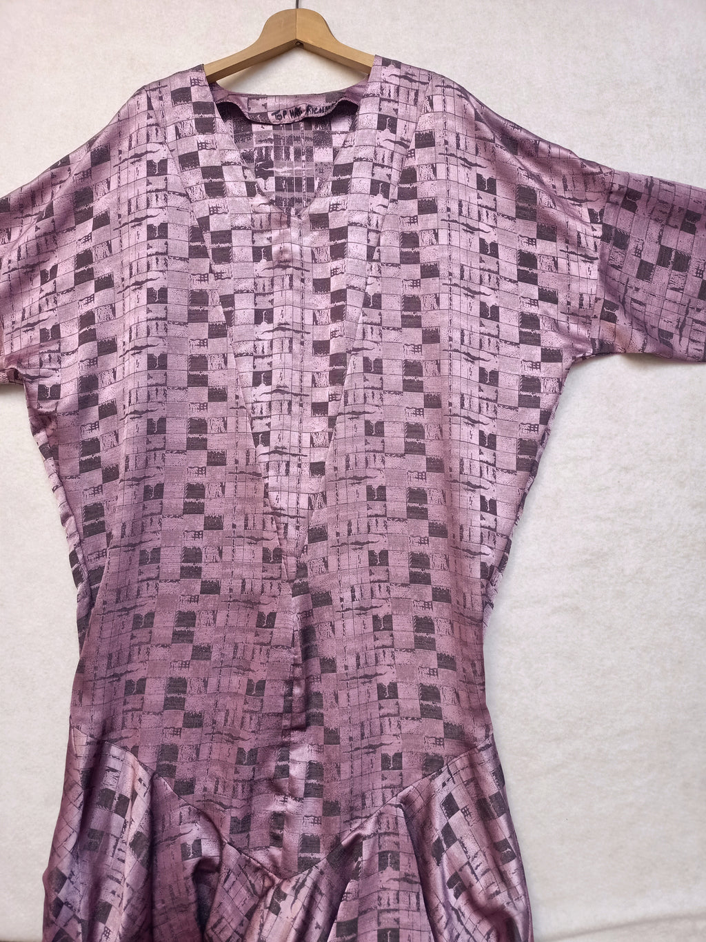 Vintage Textured Satin Dress