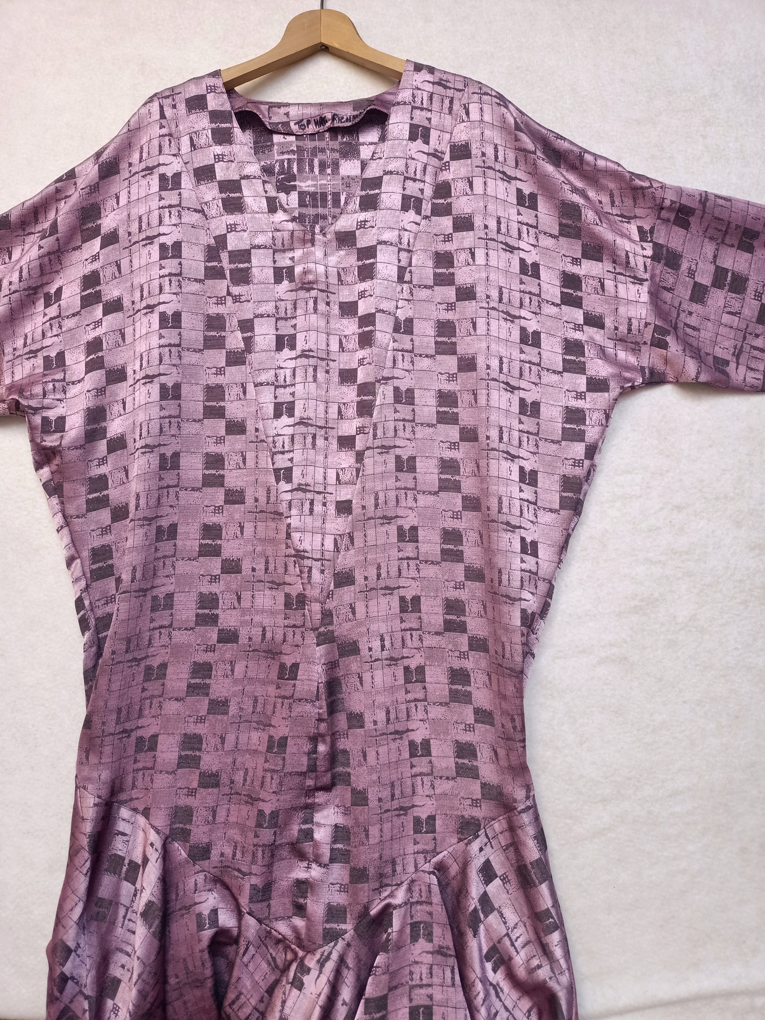 Vintage Textured Satin Dress