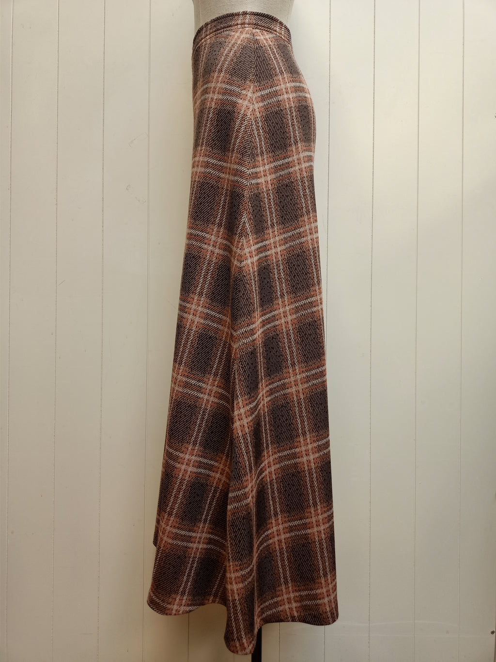 Vintage Michelle Plaid Maxi Skirt
