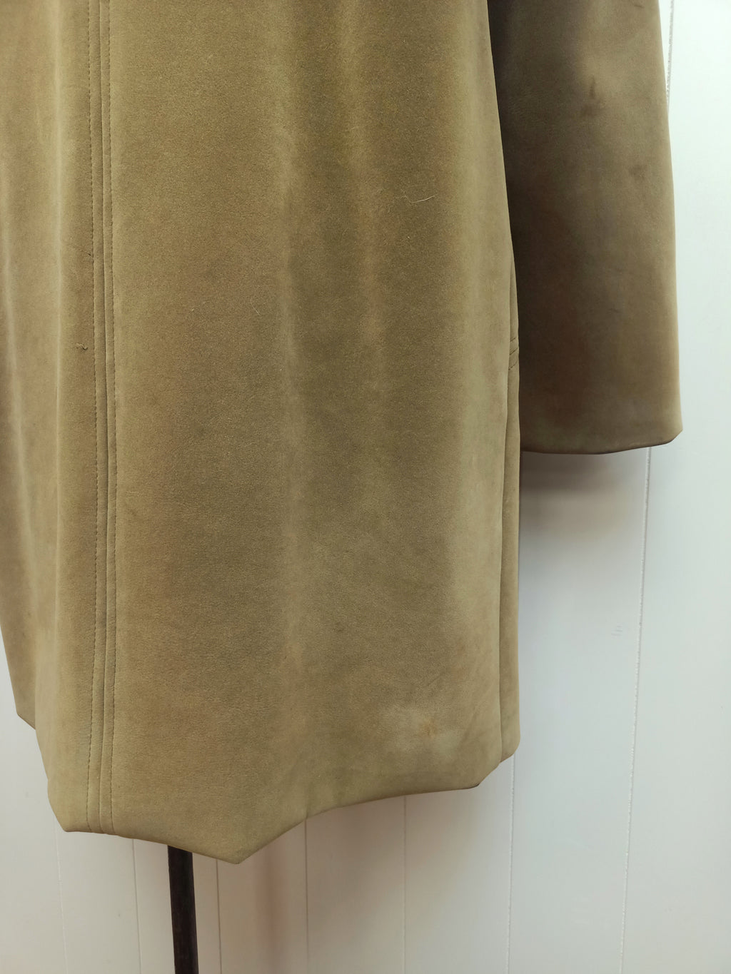 Vintage Wayfarer Green Faux Suede Coat