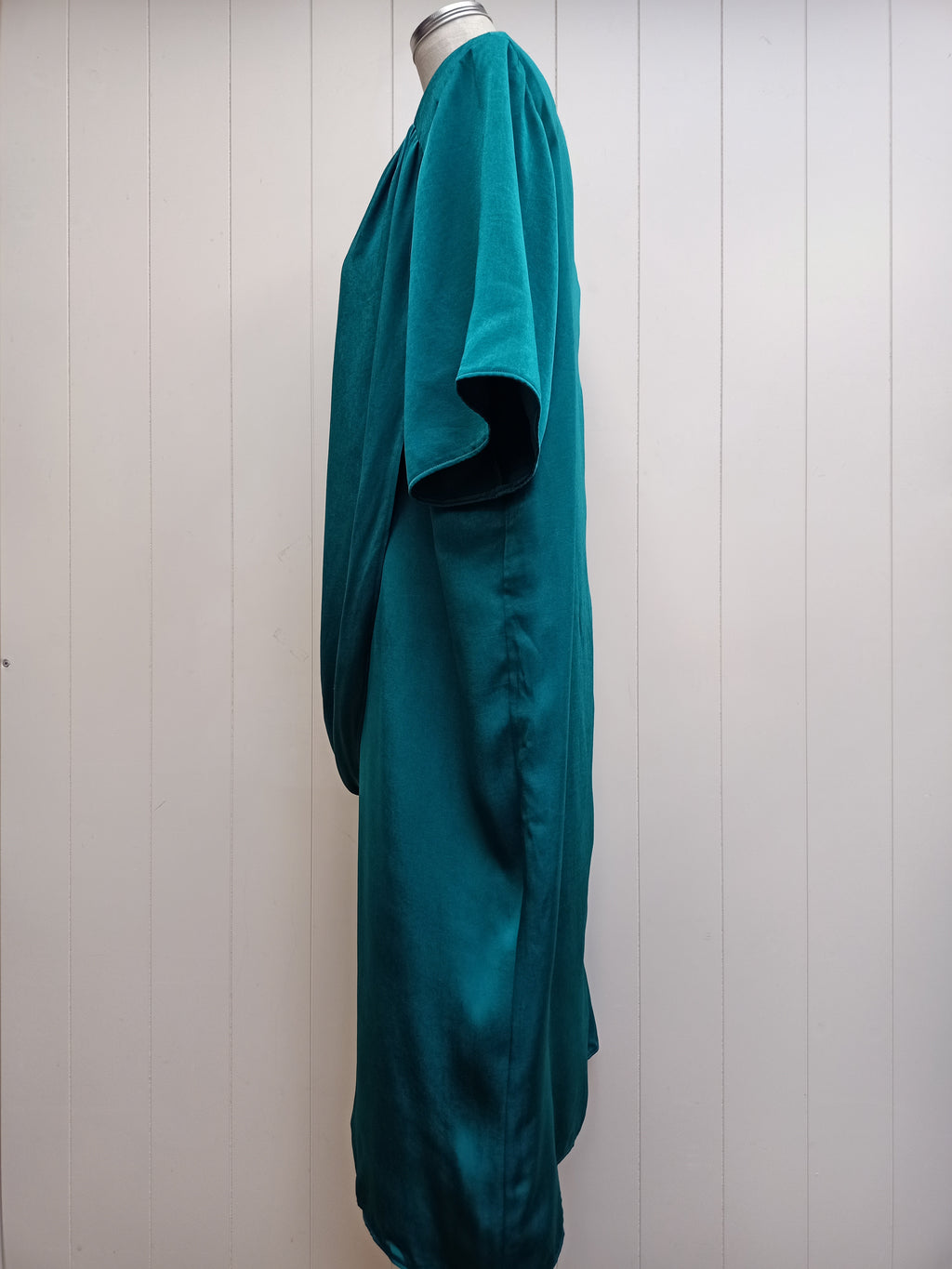Vintage Teal Draped Dress