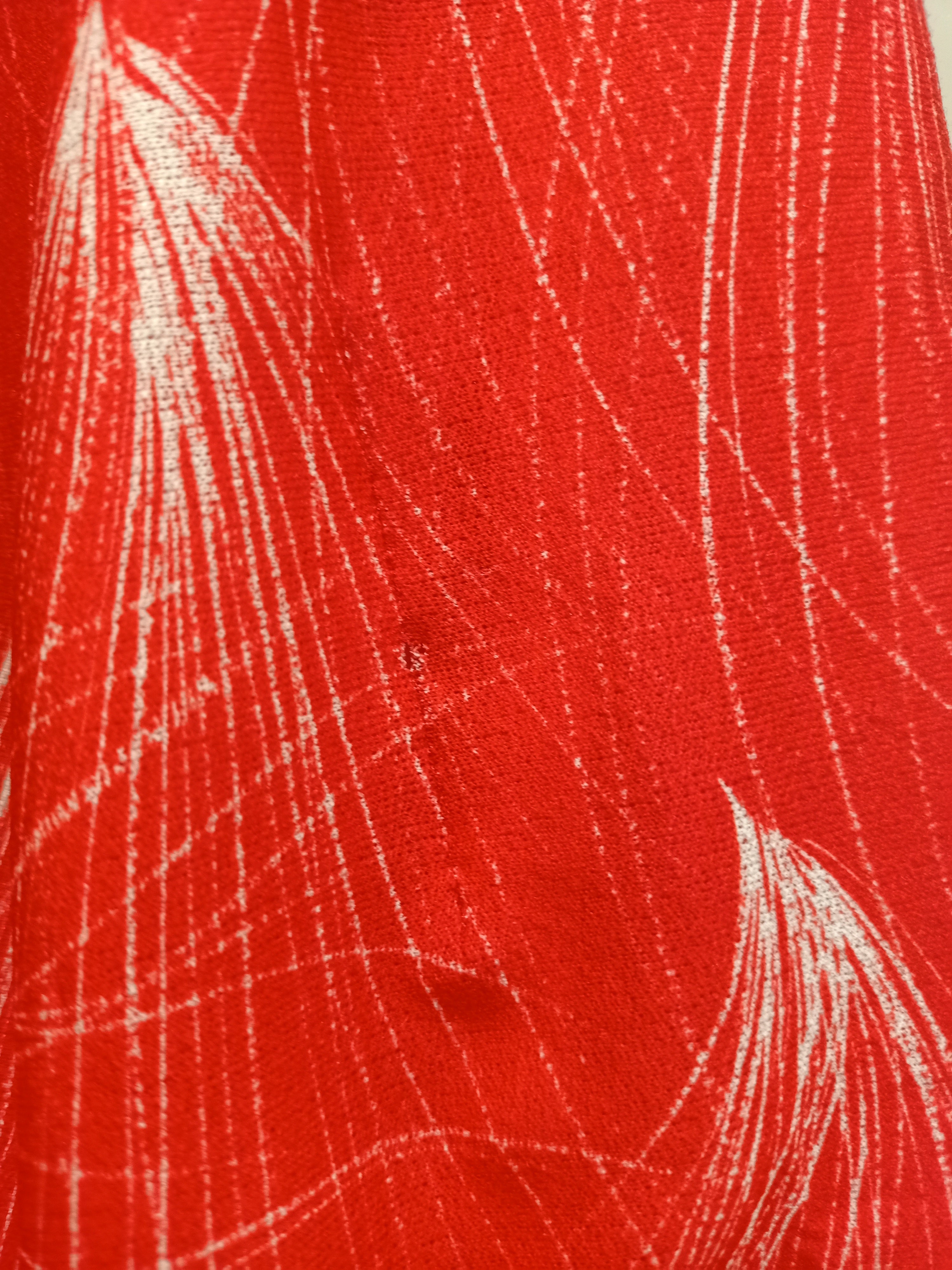 Vintage Osti Abstract Feather Dress