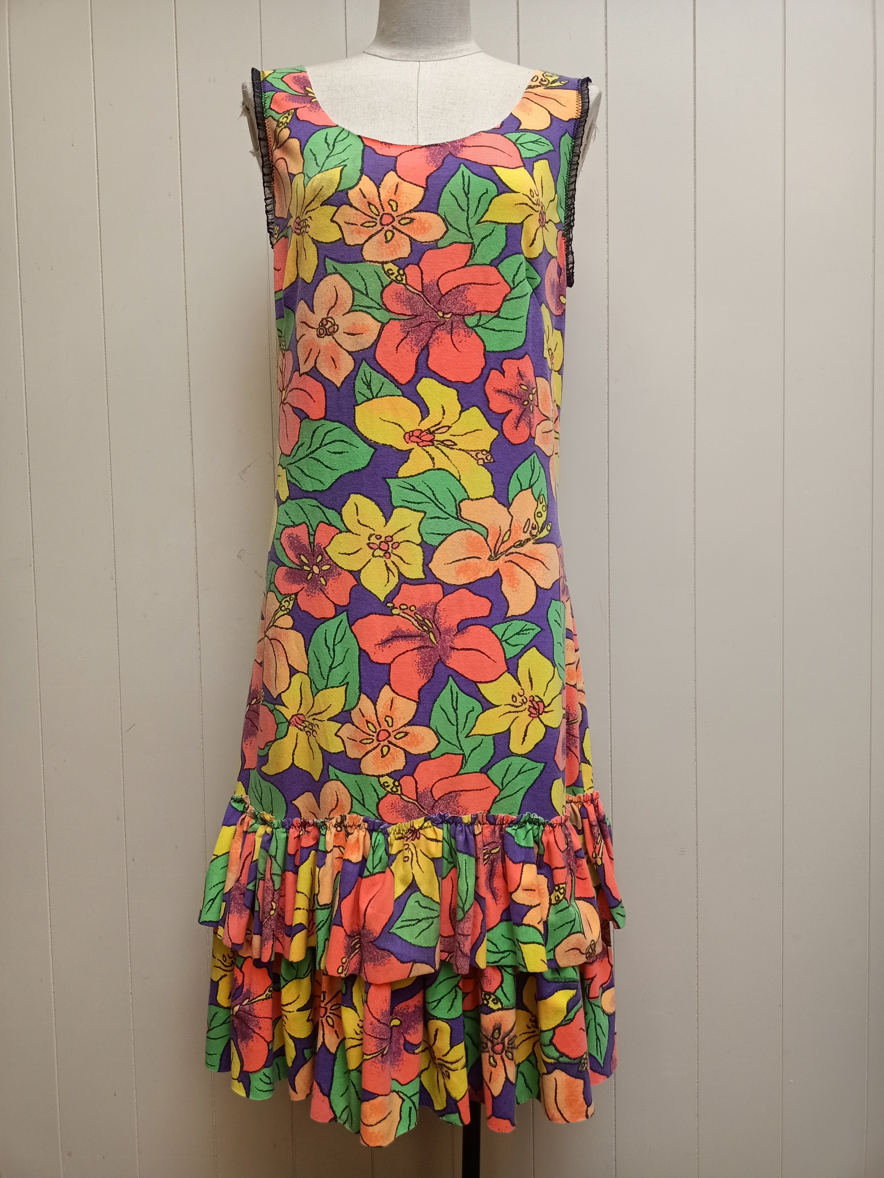 Vintage Fluro Floral Dress