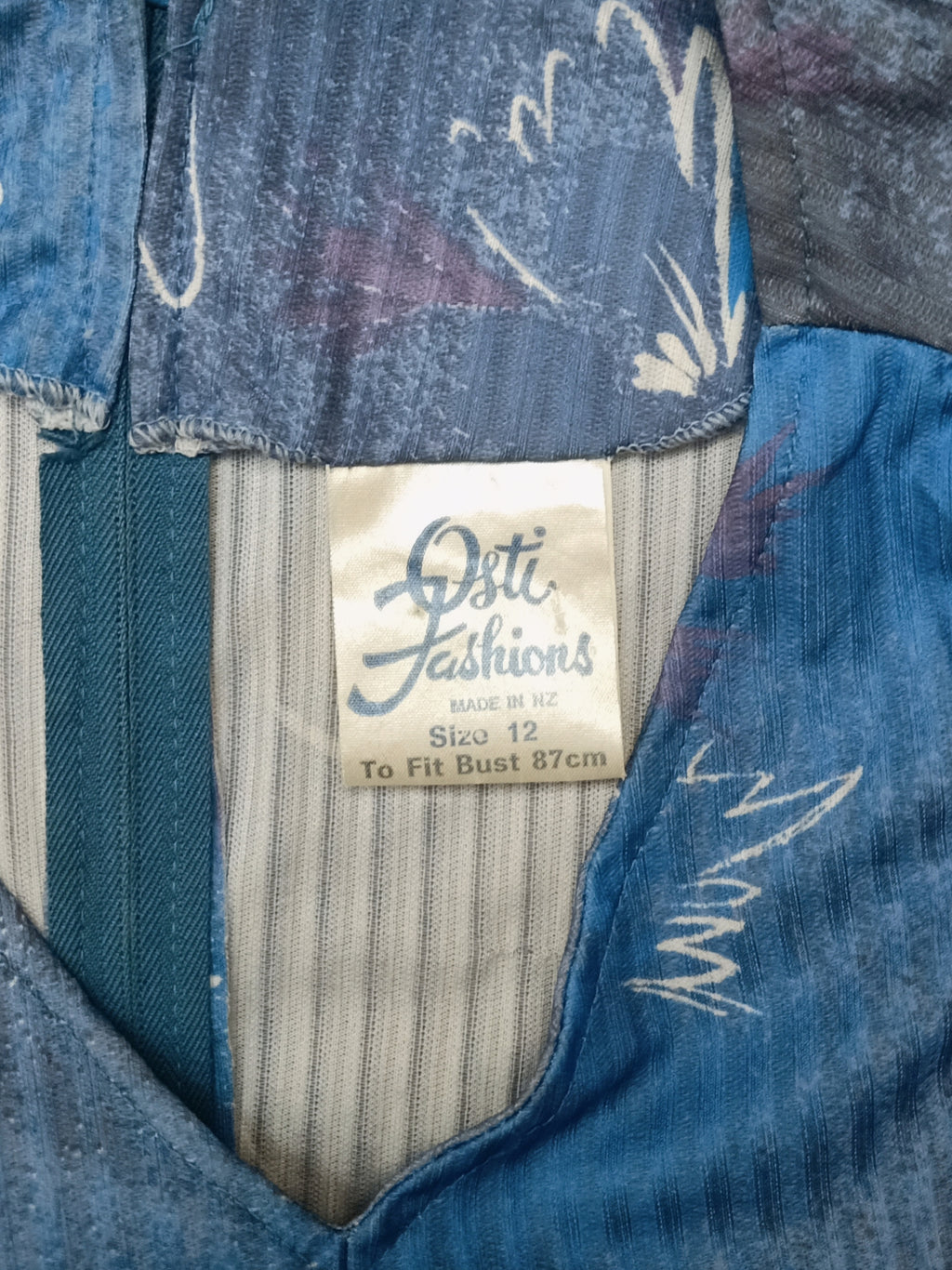 Vintage Osti Fashions Assymetric Drop Waist Dress