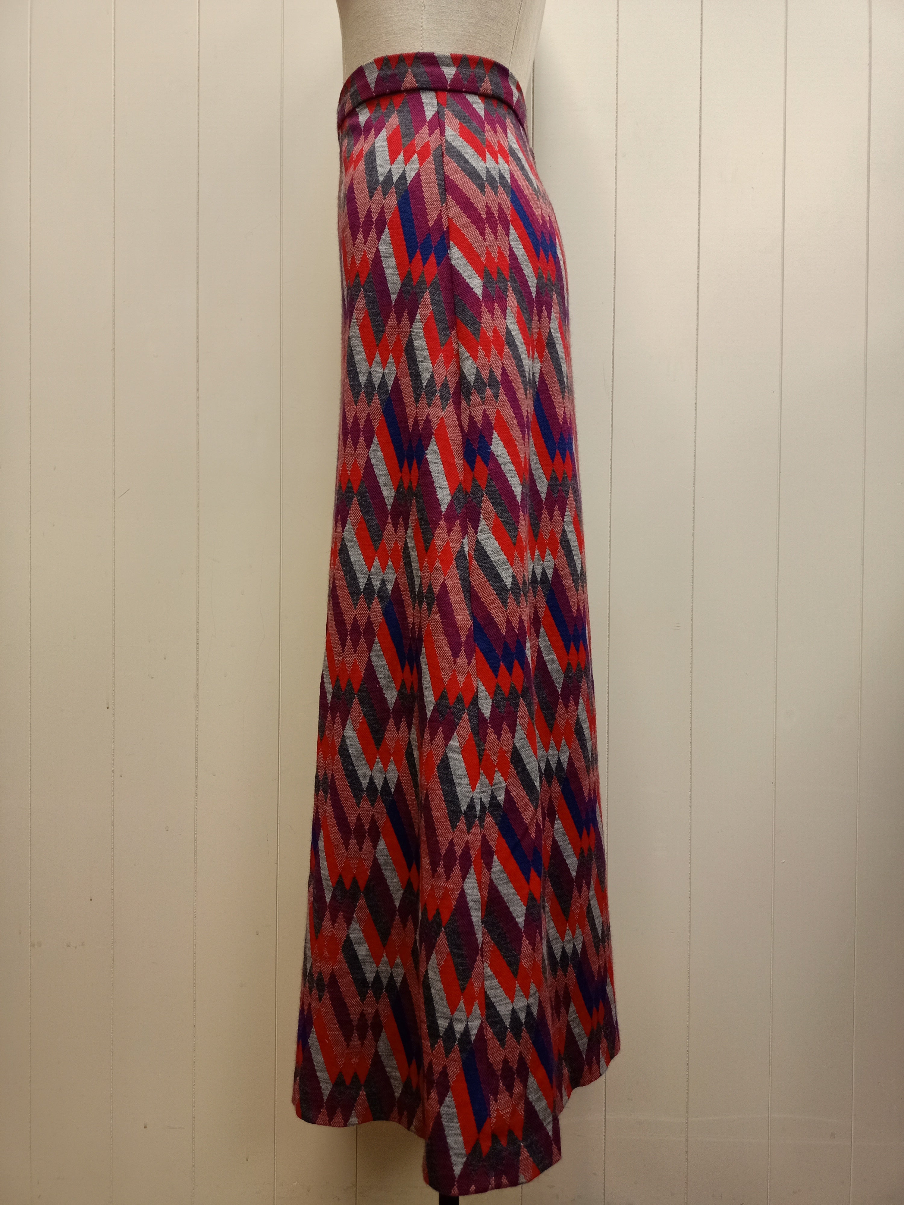 Vintage Harlequin A-Line Skirt
