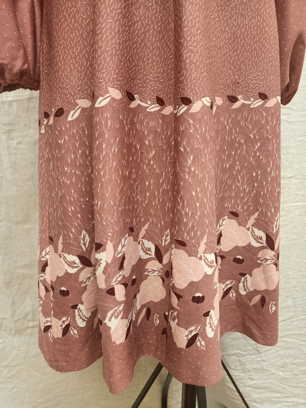 Vintage Border Print Dress