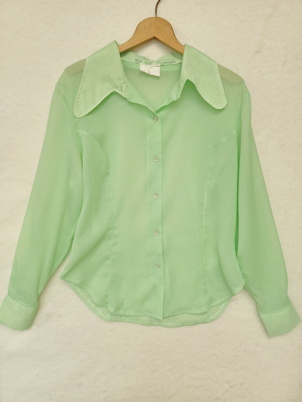 Vintage Crinkle Chiffon Shirt