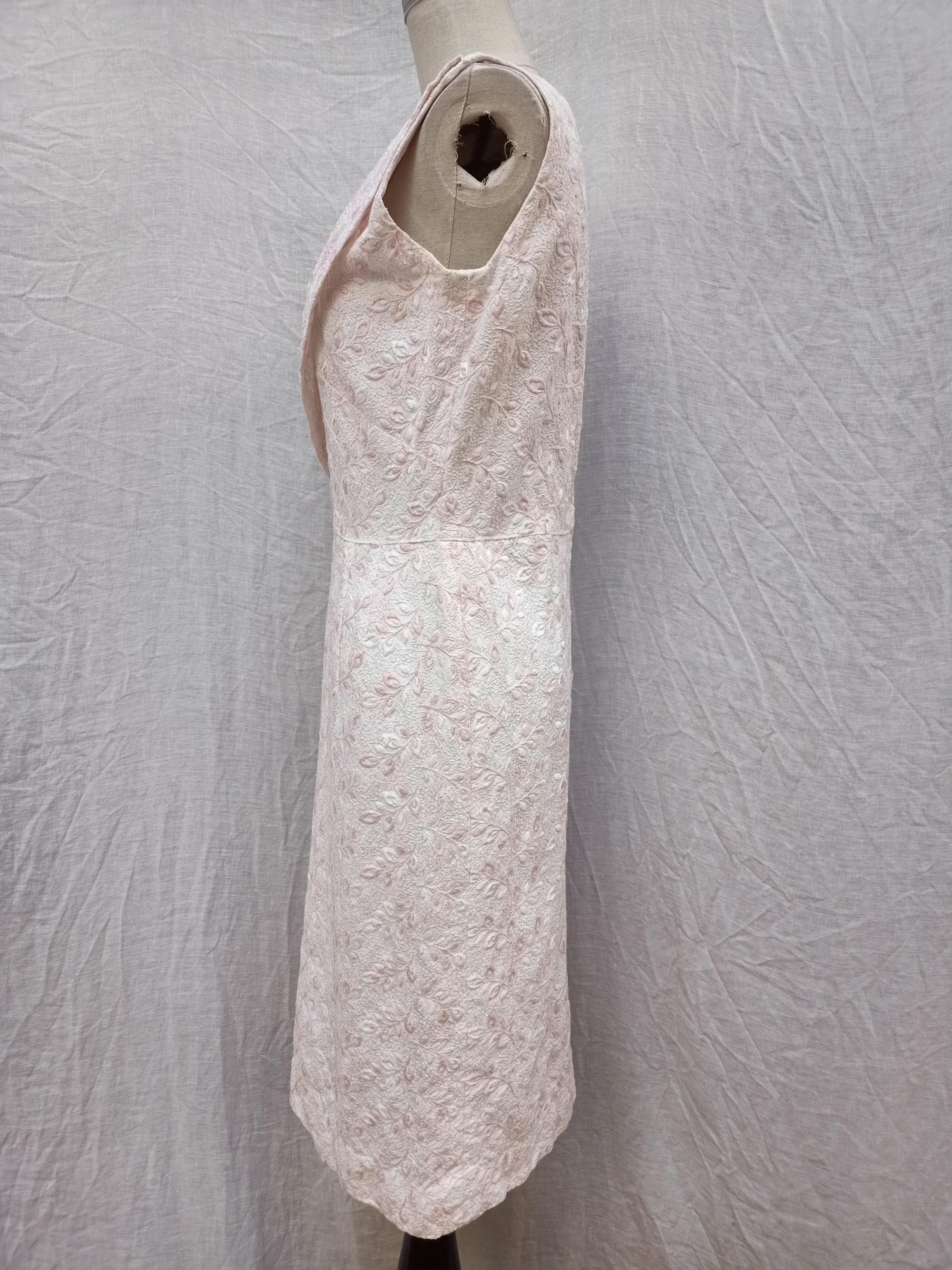 Vintage Pink Jacquard Dress