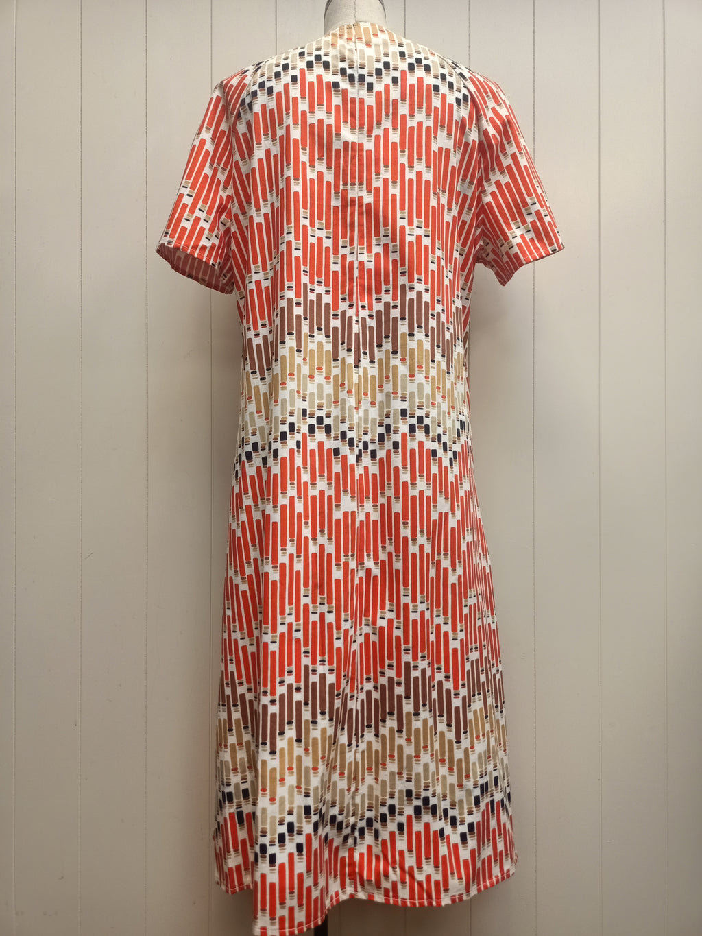 Vintage Wrap Geometric Dash Dress