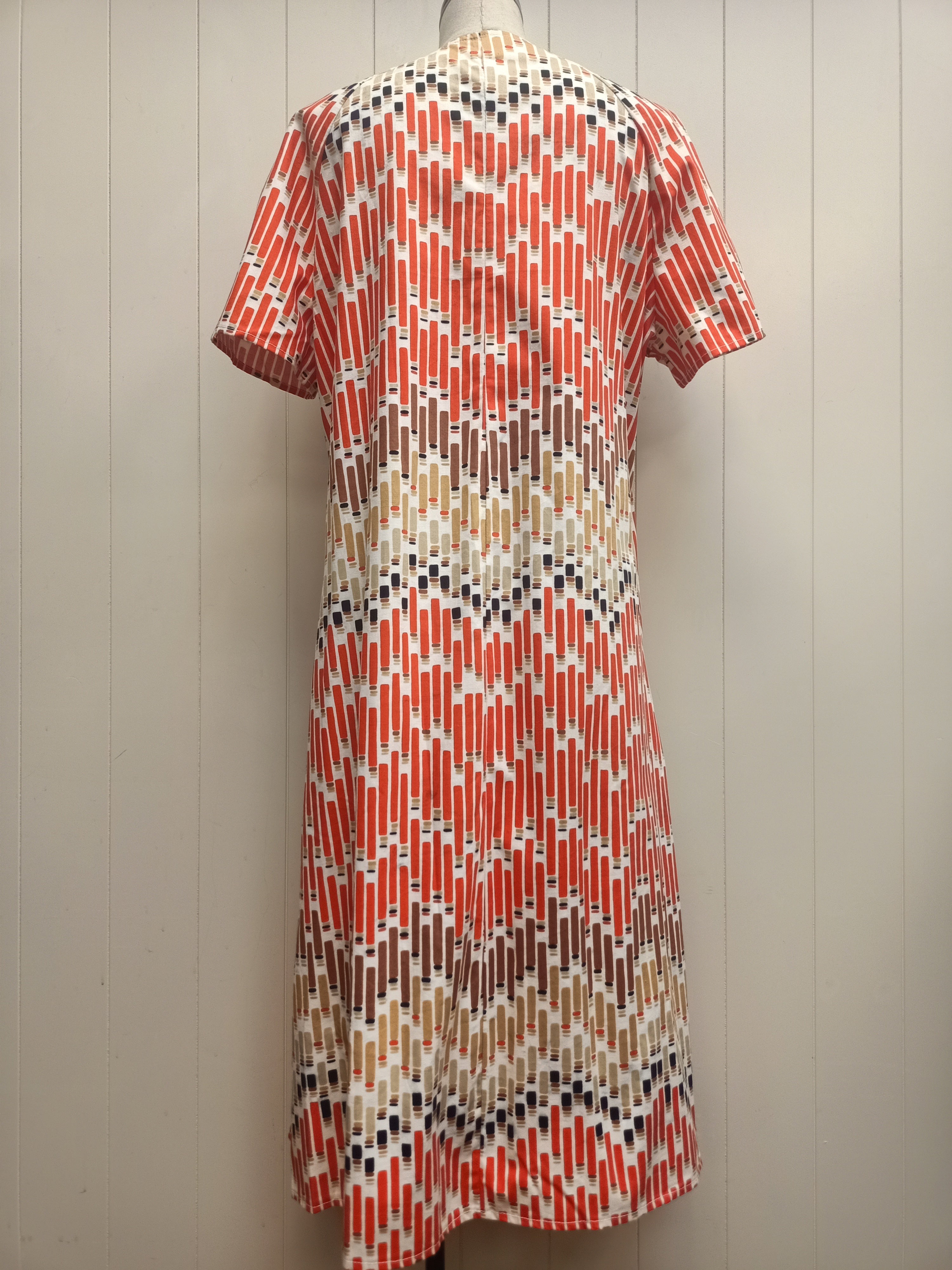 Vintage Wrap Geometric Dash Dress