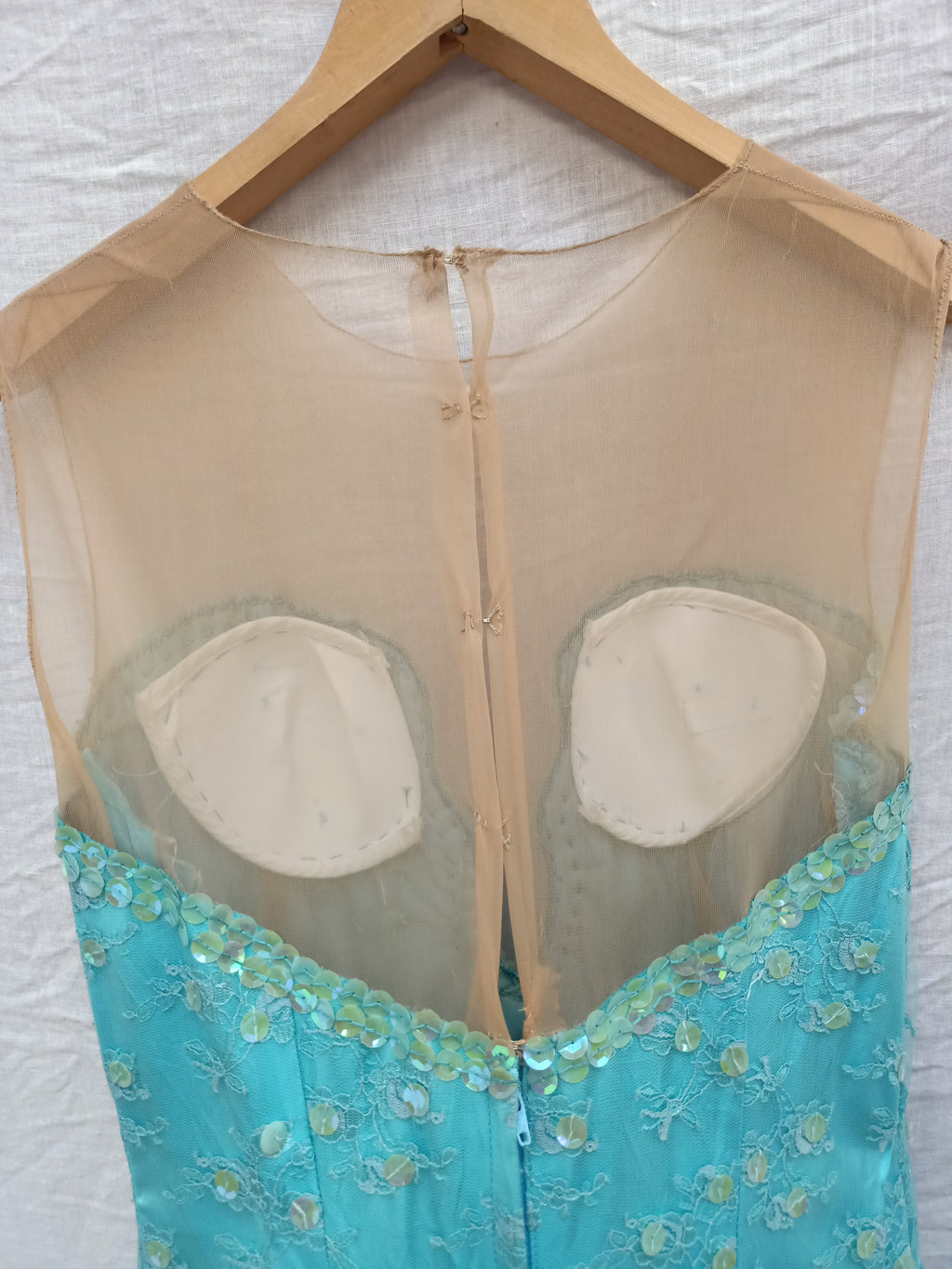 Turquoise Lace Bedazzled Dress