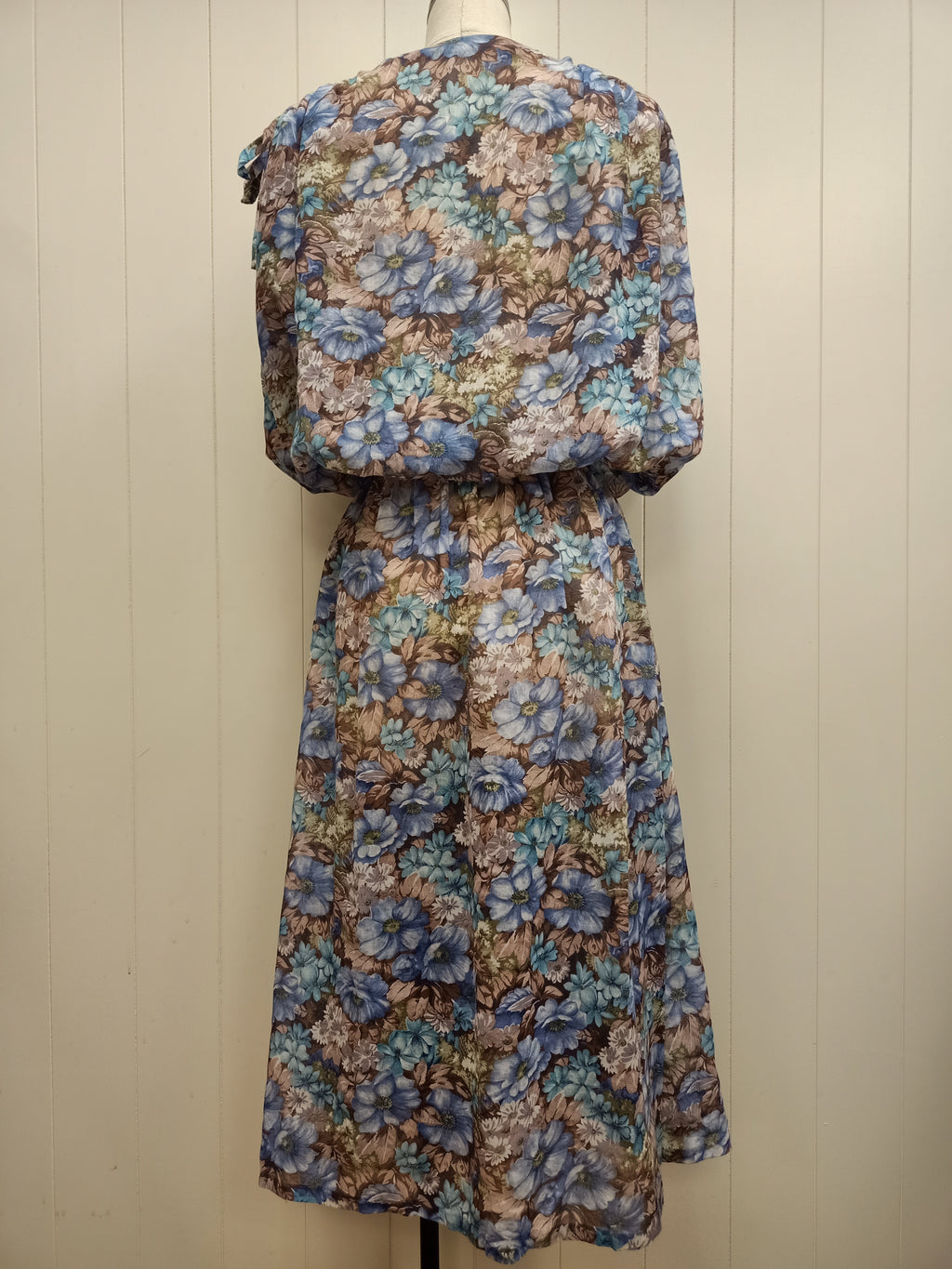 Vintage Blouson Floral Dress