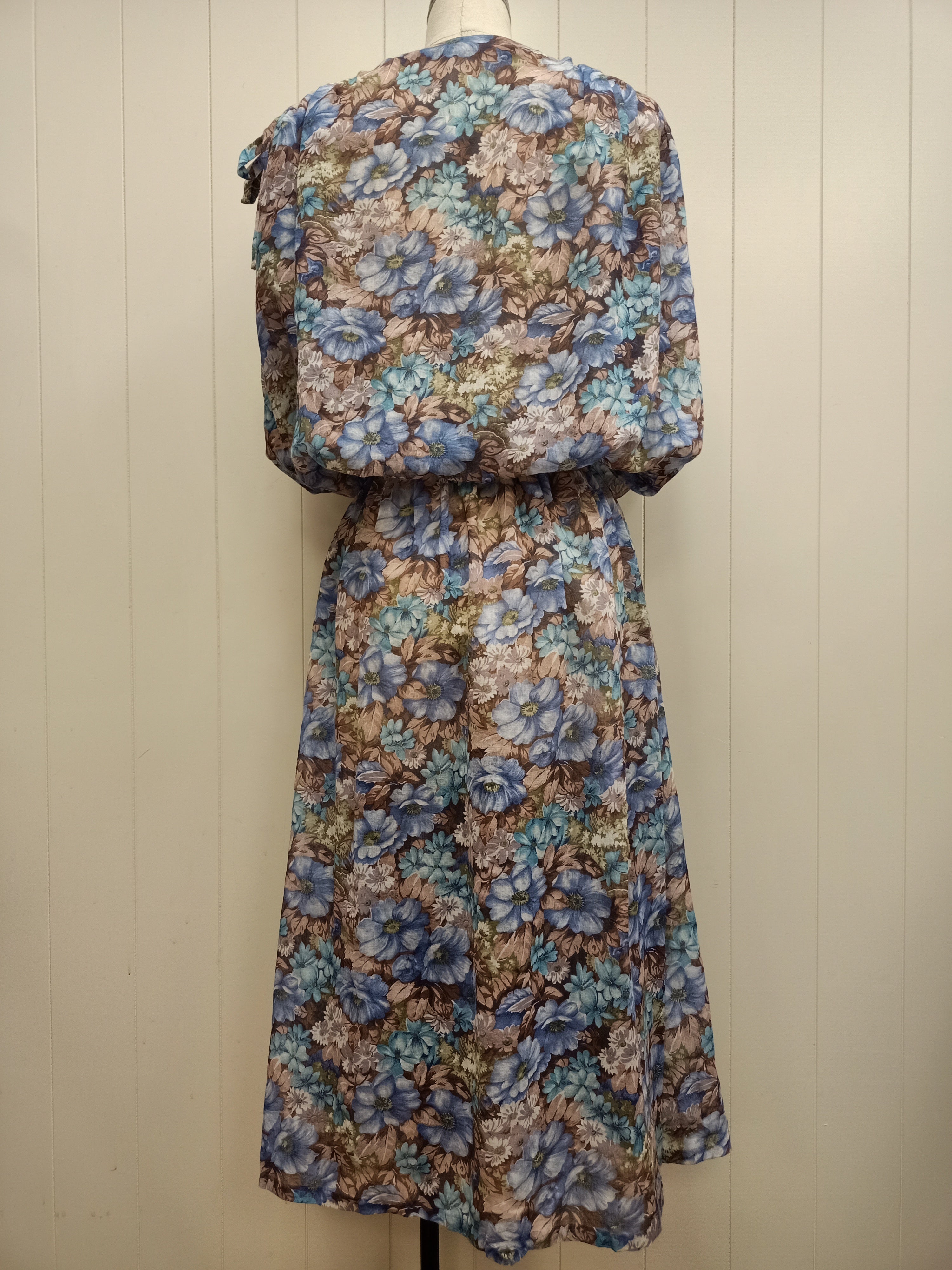Vintage Blouson Floral Dress