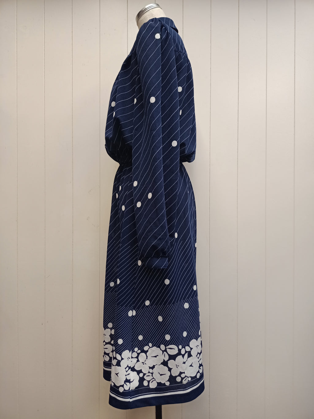 Vintage Level 5 Navy Dot Dress