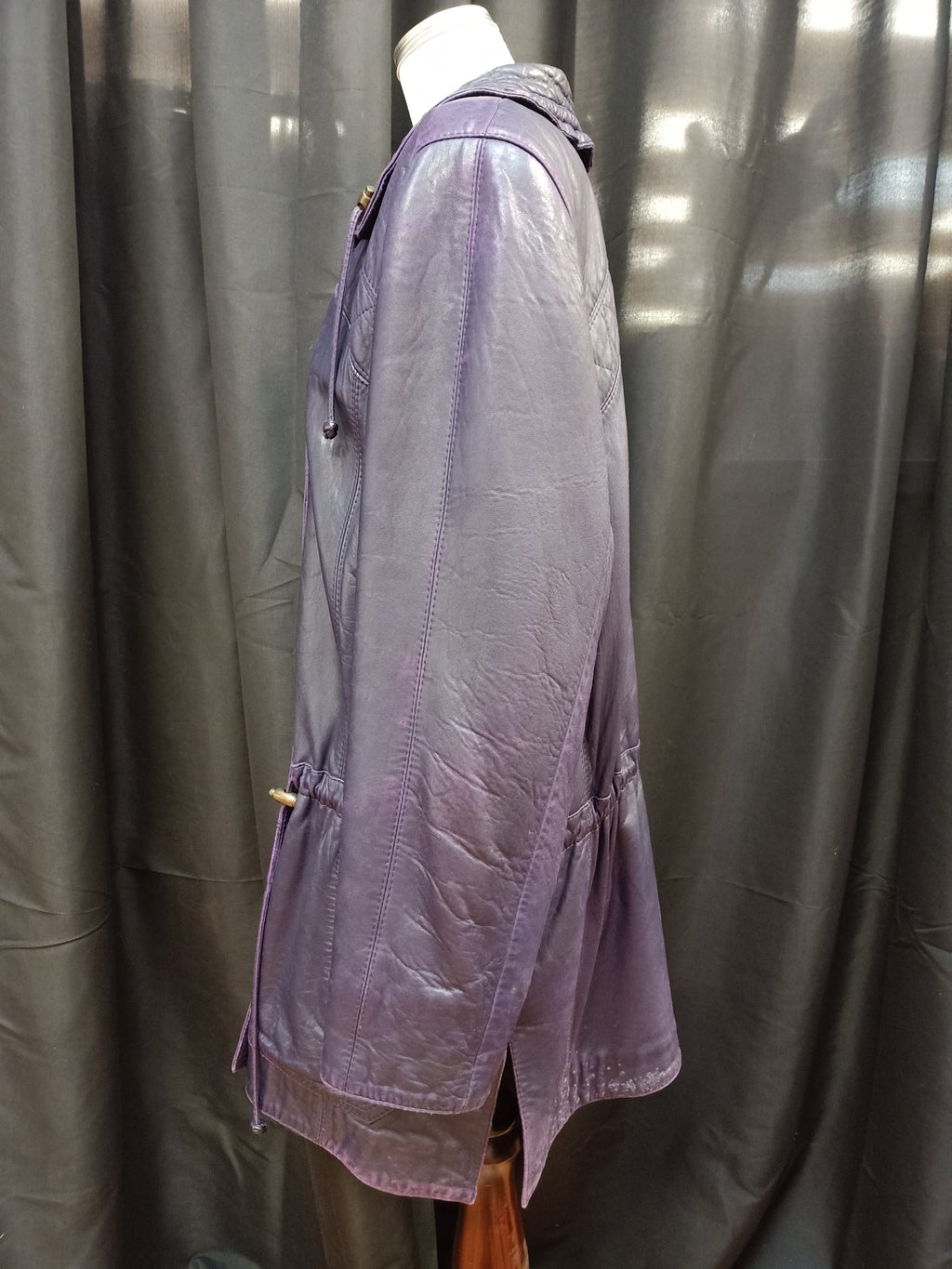 Leather Purple Parka