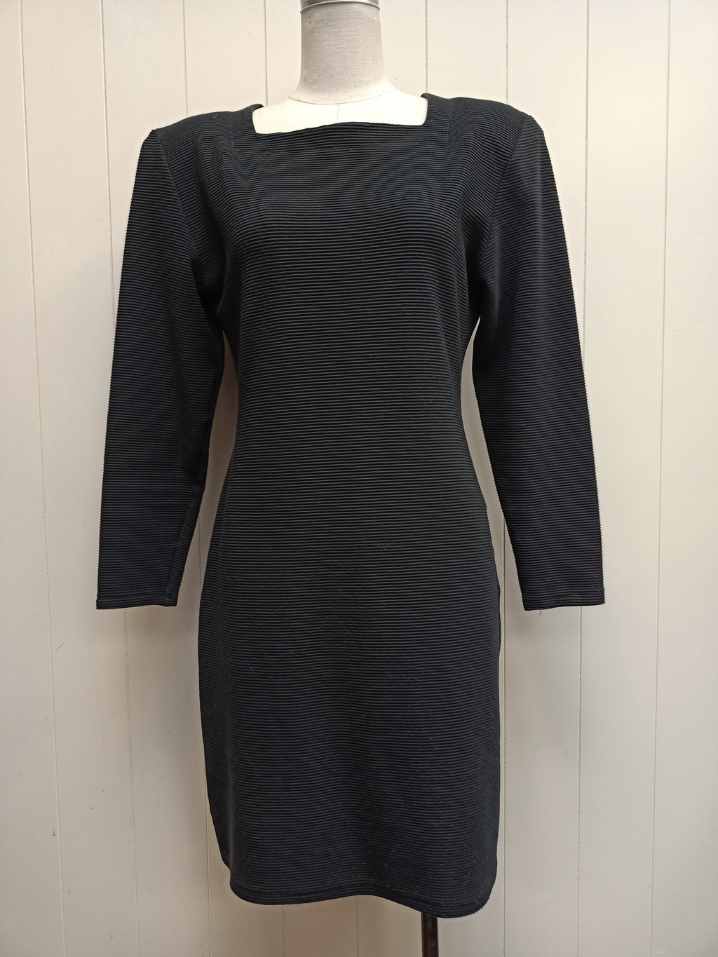 Vintage Rampage Black Striped Texture Dress
