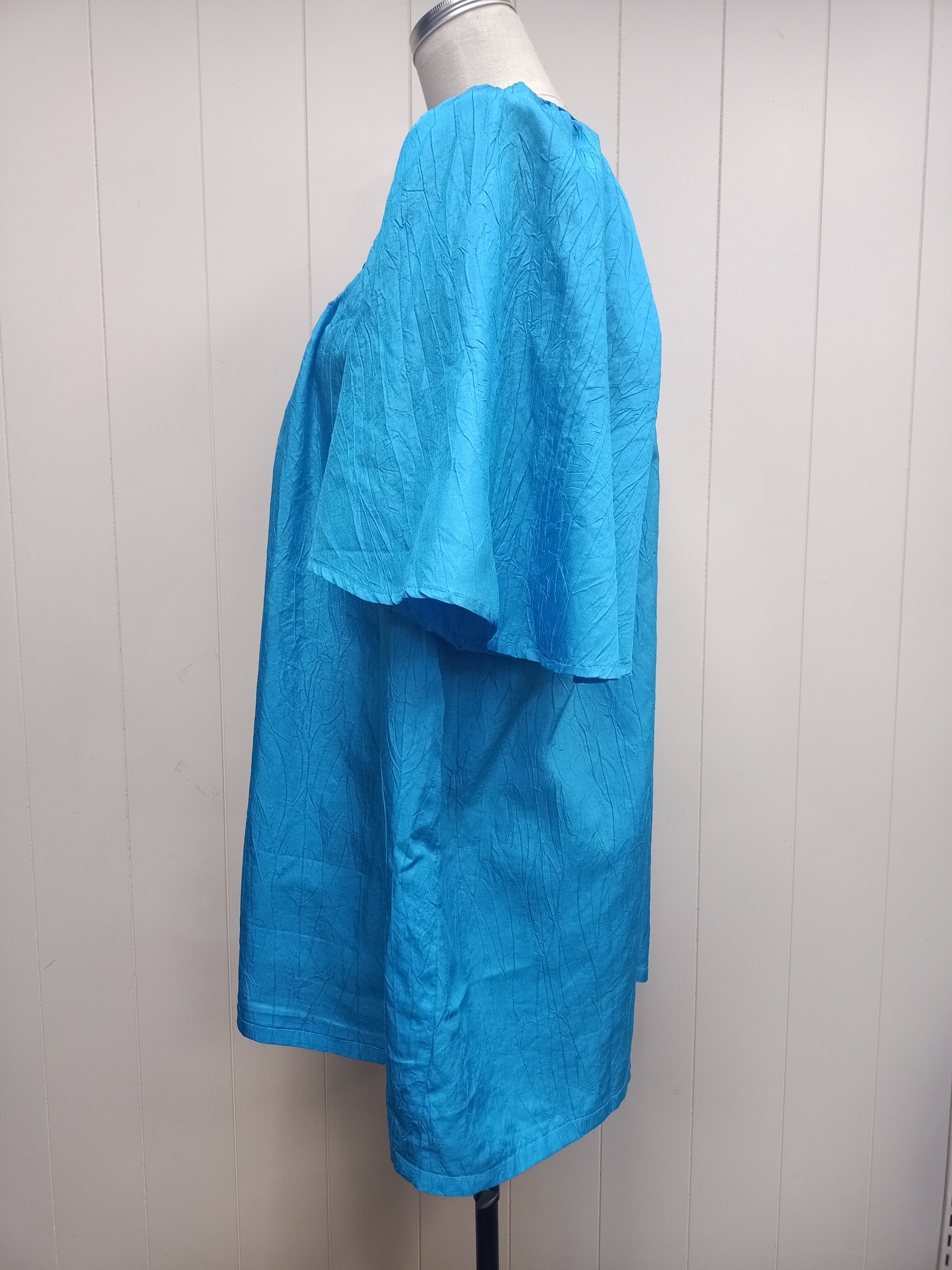 Vintage Crushed Satin Tunic Shirt