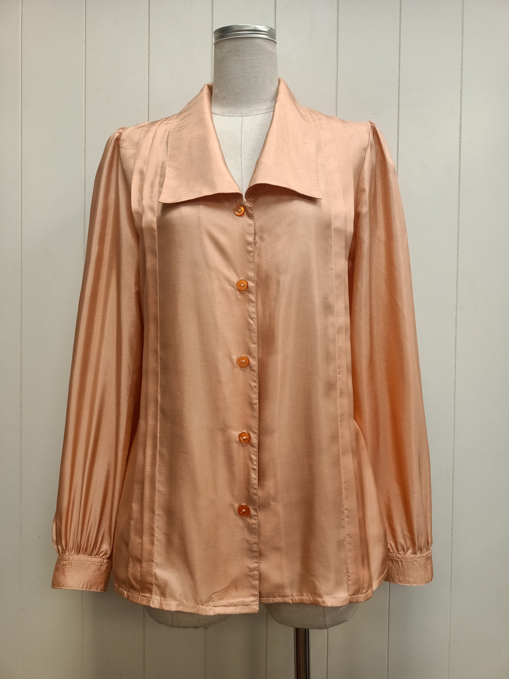 Vintage Apricot Satin Shirt