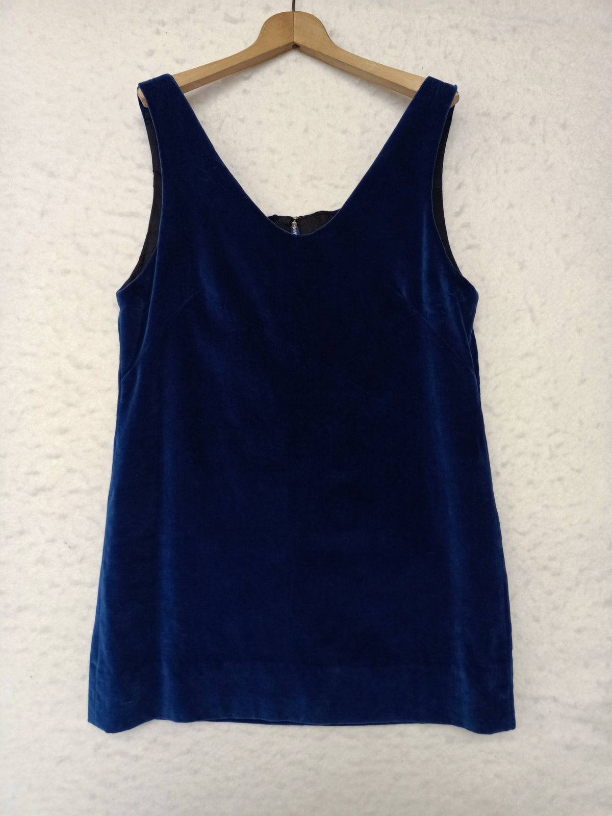 Vintage Blue Velvet Micro Dress