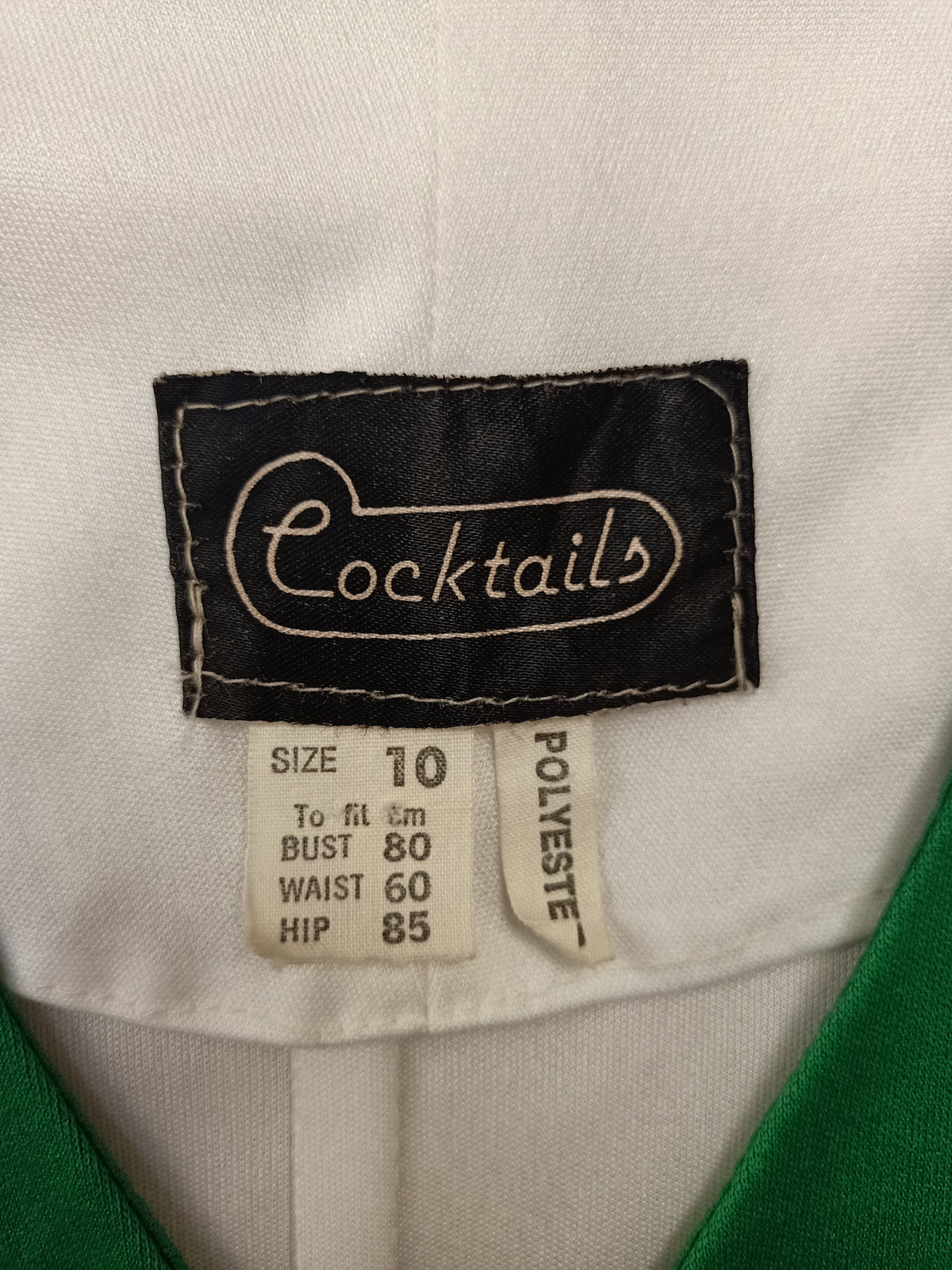 Vintage Cocktails Green Contrast Dress