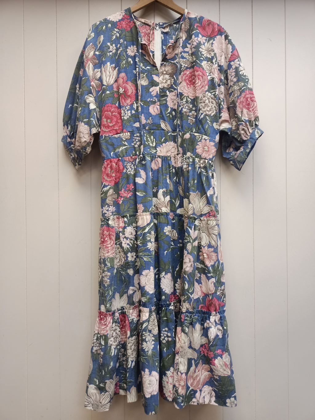 Vintage Floral Tiered Dress