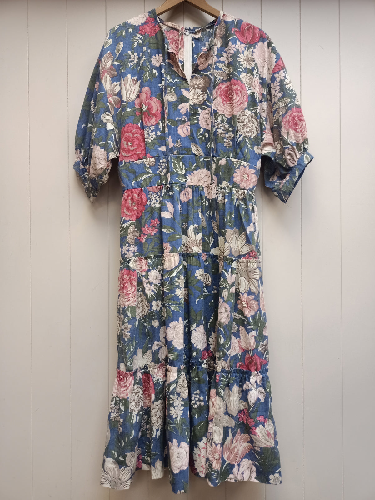 Vintage Floral Tiered Dress