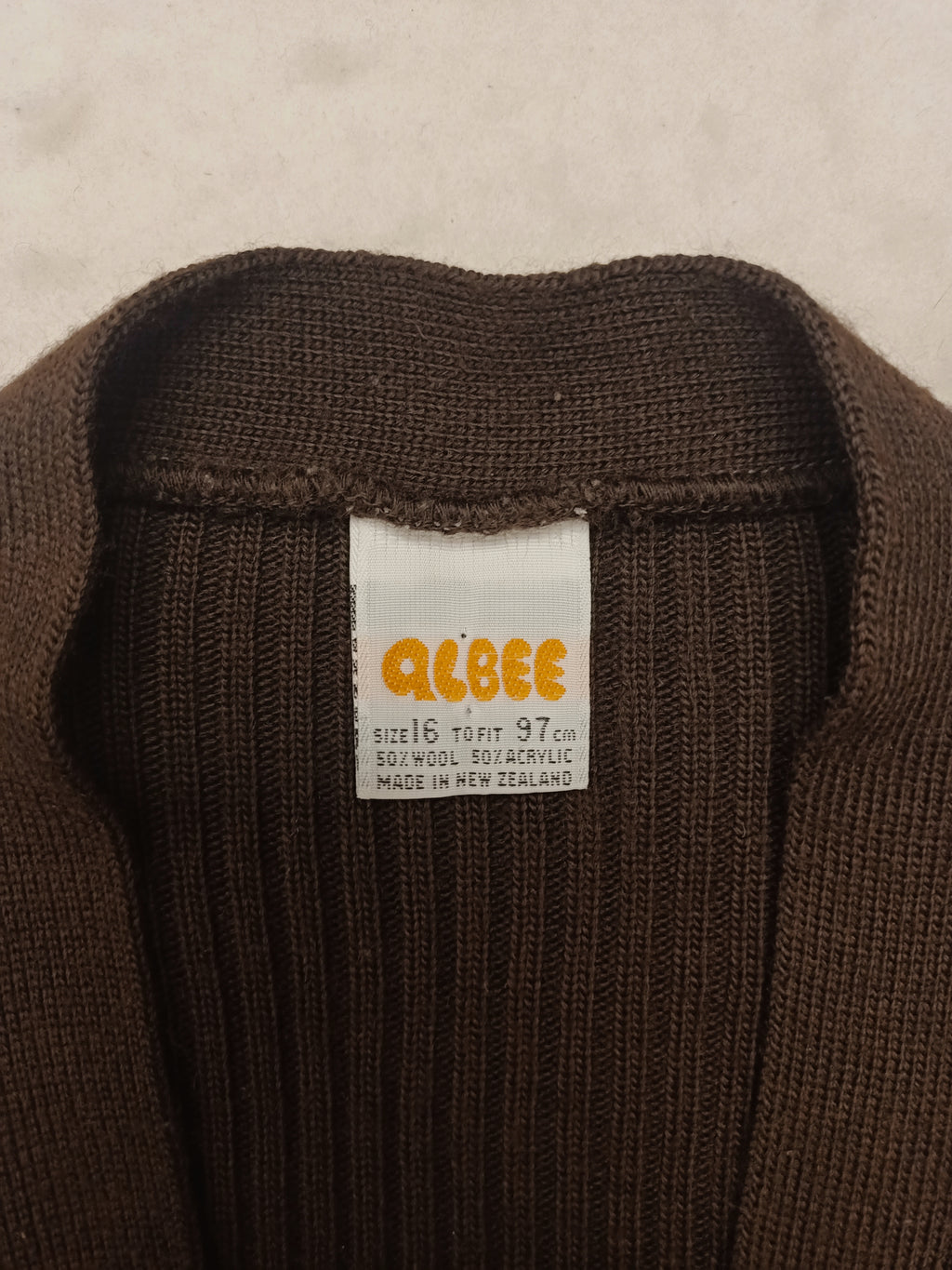 Vintage Albee Brown Cardigan