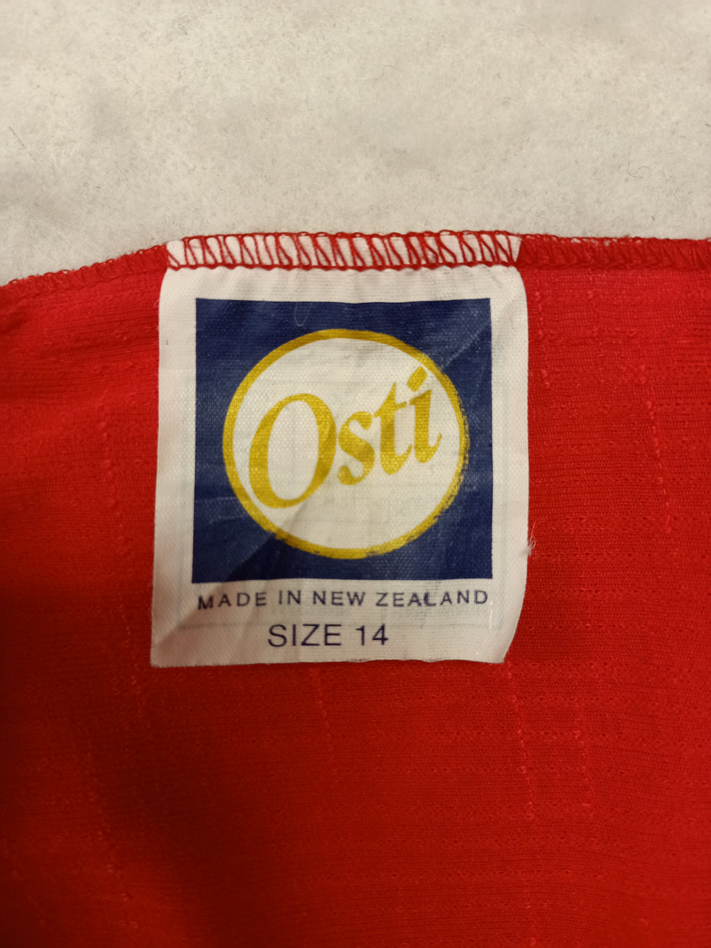 Vintage Osti Red & White Panel Dress