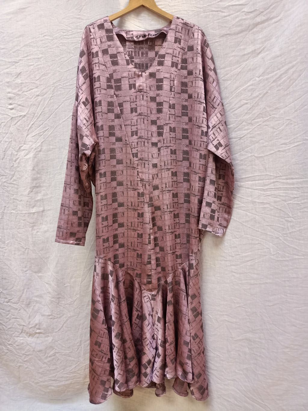 Vintage Textured Satin Dress