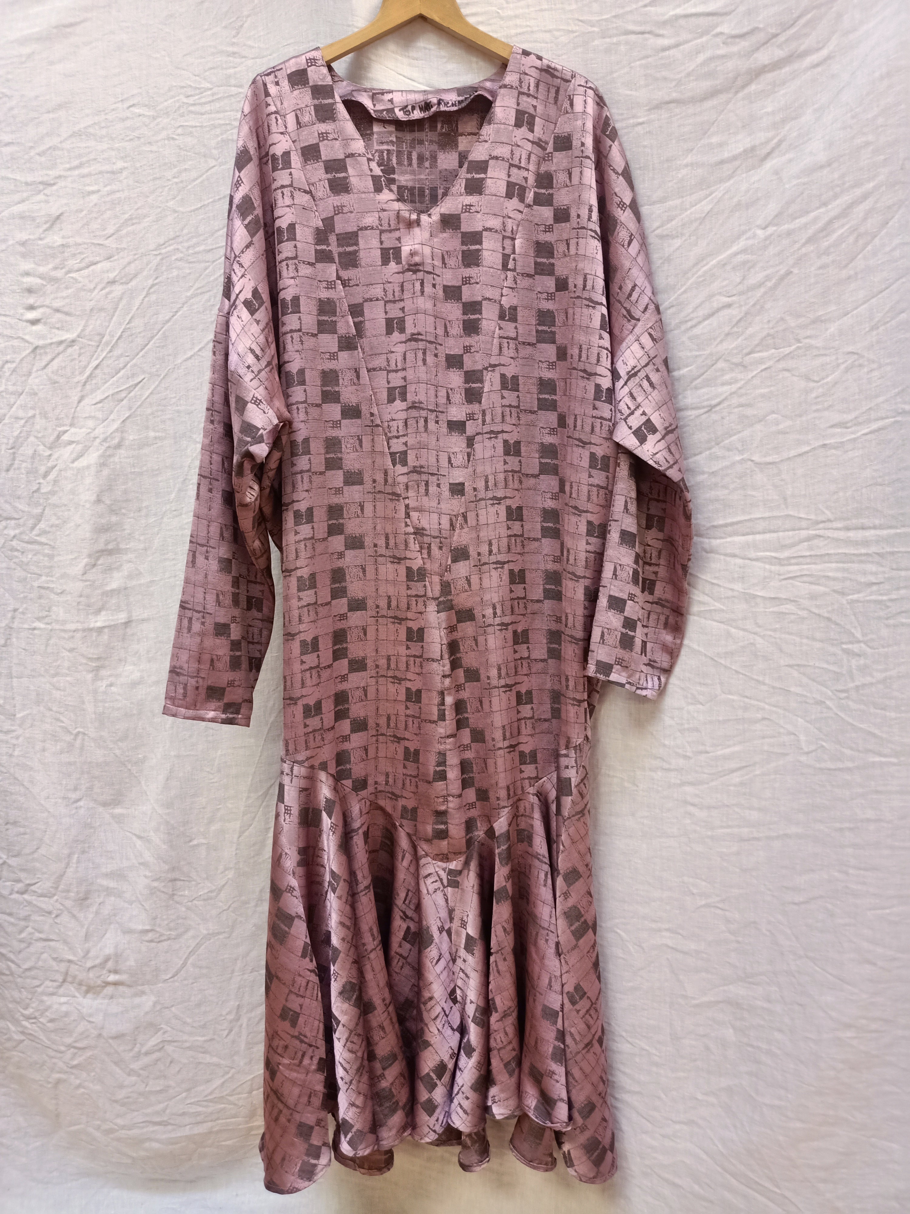 Vintage Textured Satin Dress