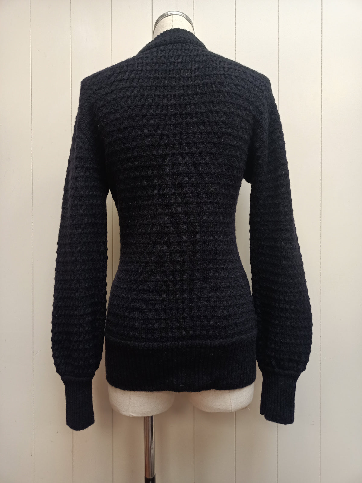 Vintage Black Textured Sweater