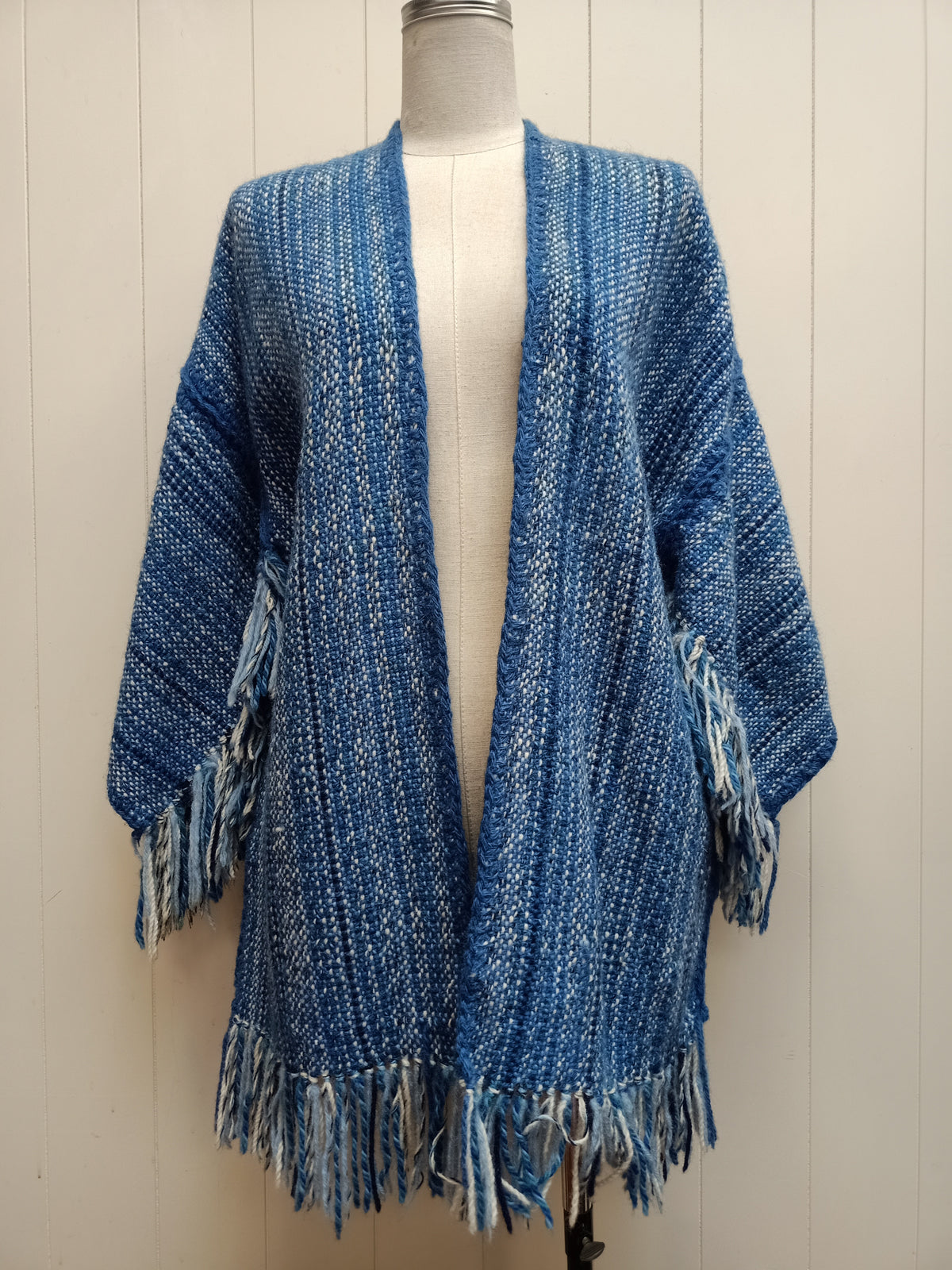 Vintage Blue Yarn Weave Jacket
