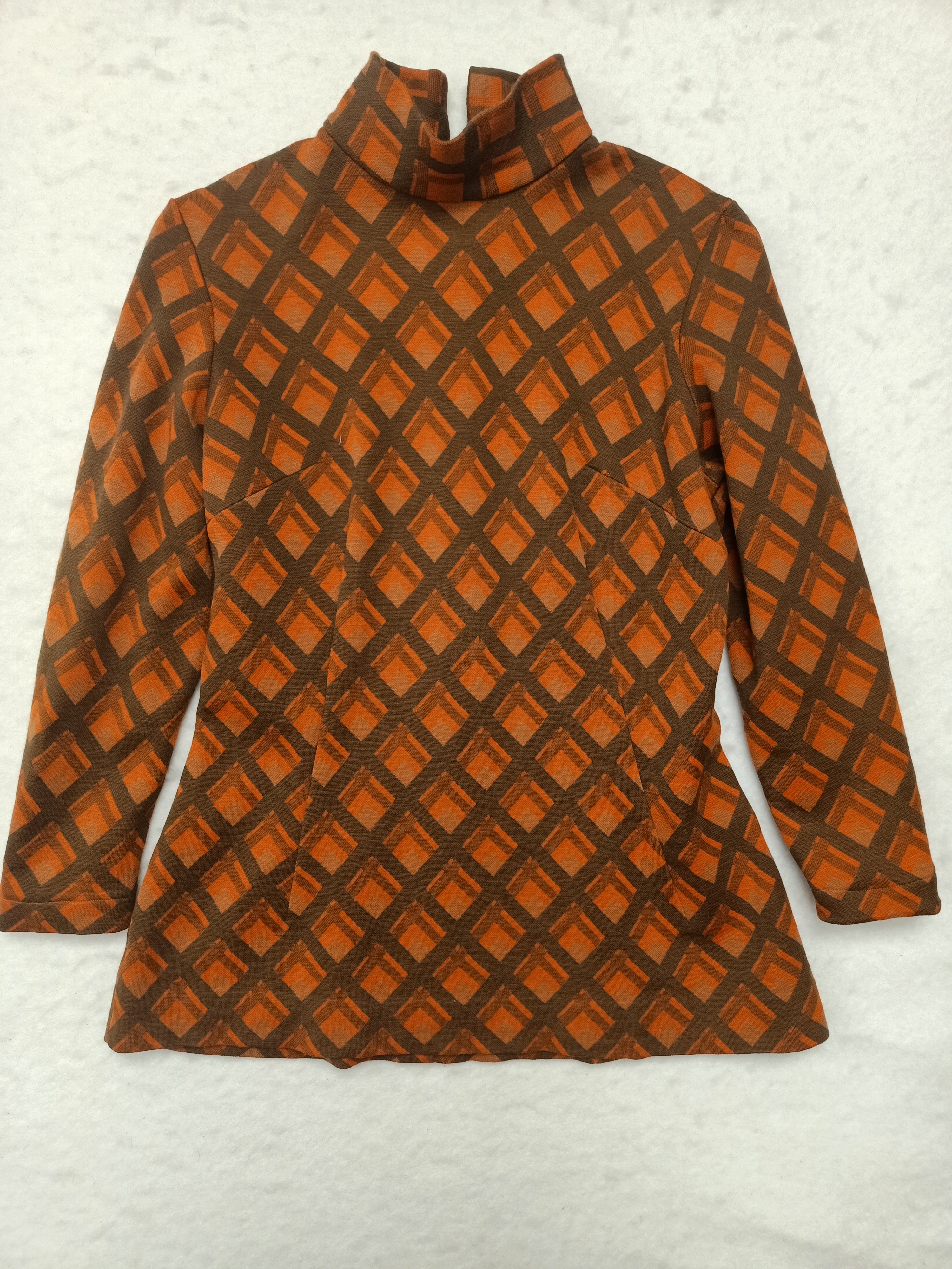 Vintage Orange Checkered Shirt