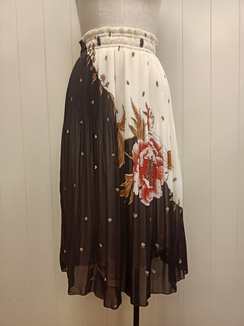 Vintage Plissé Flower Skirt