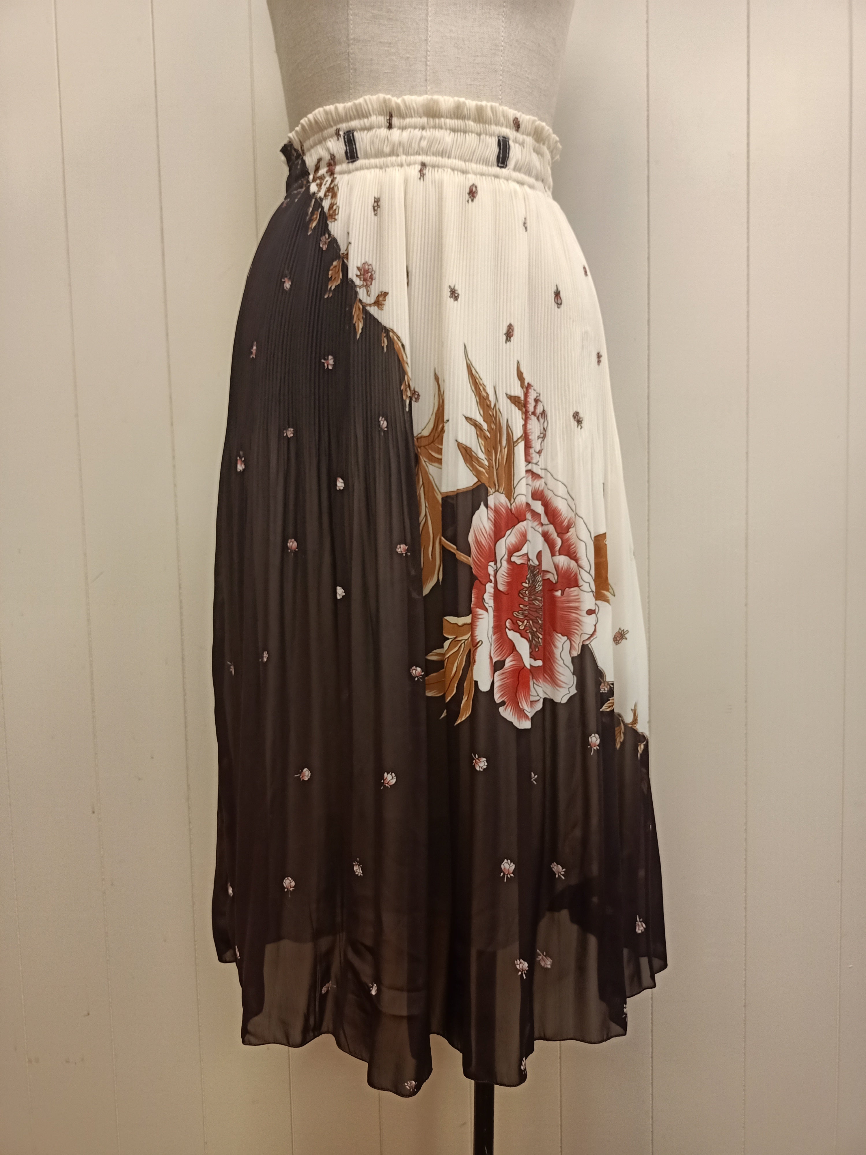 Vintage Plissé Flower Skirt